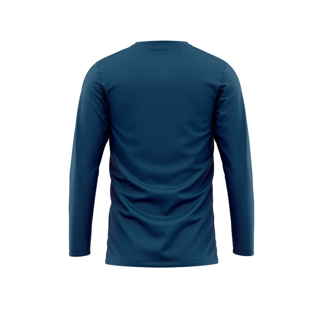 Men's Track Long Sleeve Shirt (Ocean Blue)