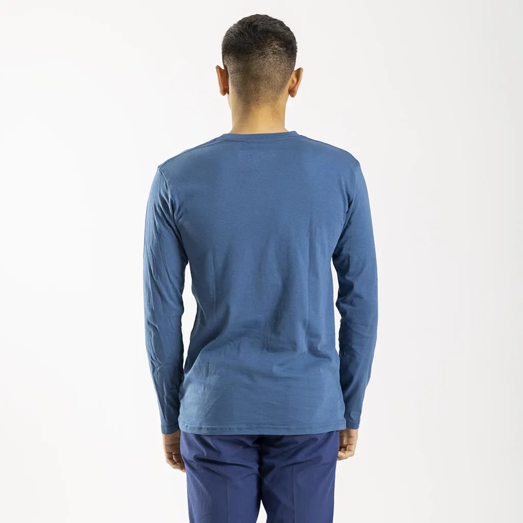 Men's Track Long Sleeve Shirt (Ocean Blue)