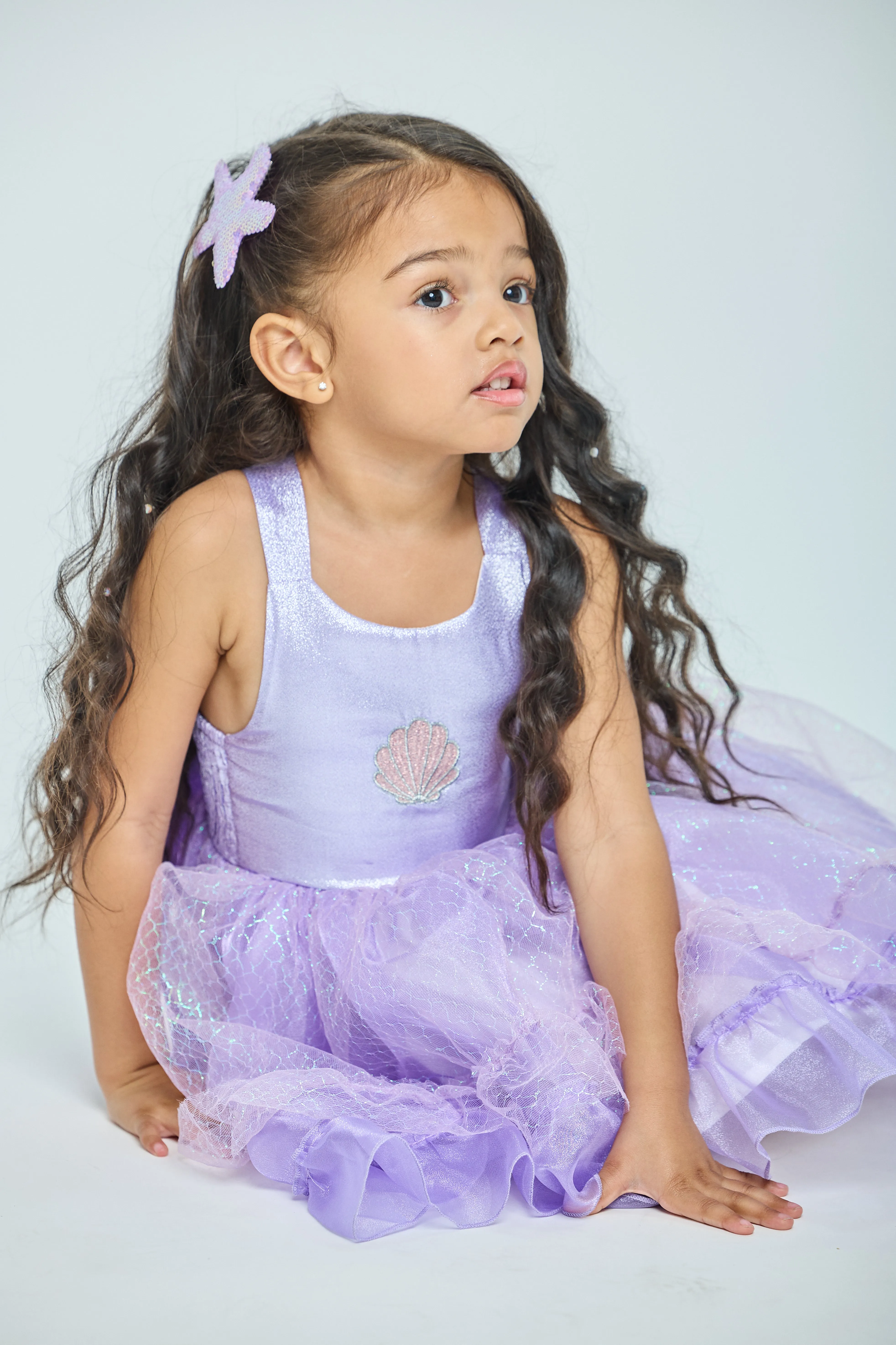 Mermaid Princess High-Low Dress & Short Set