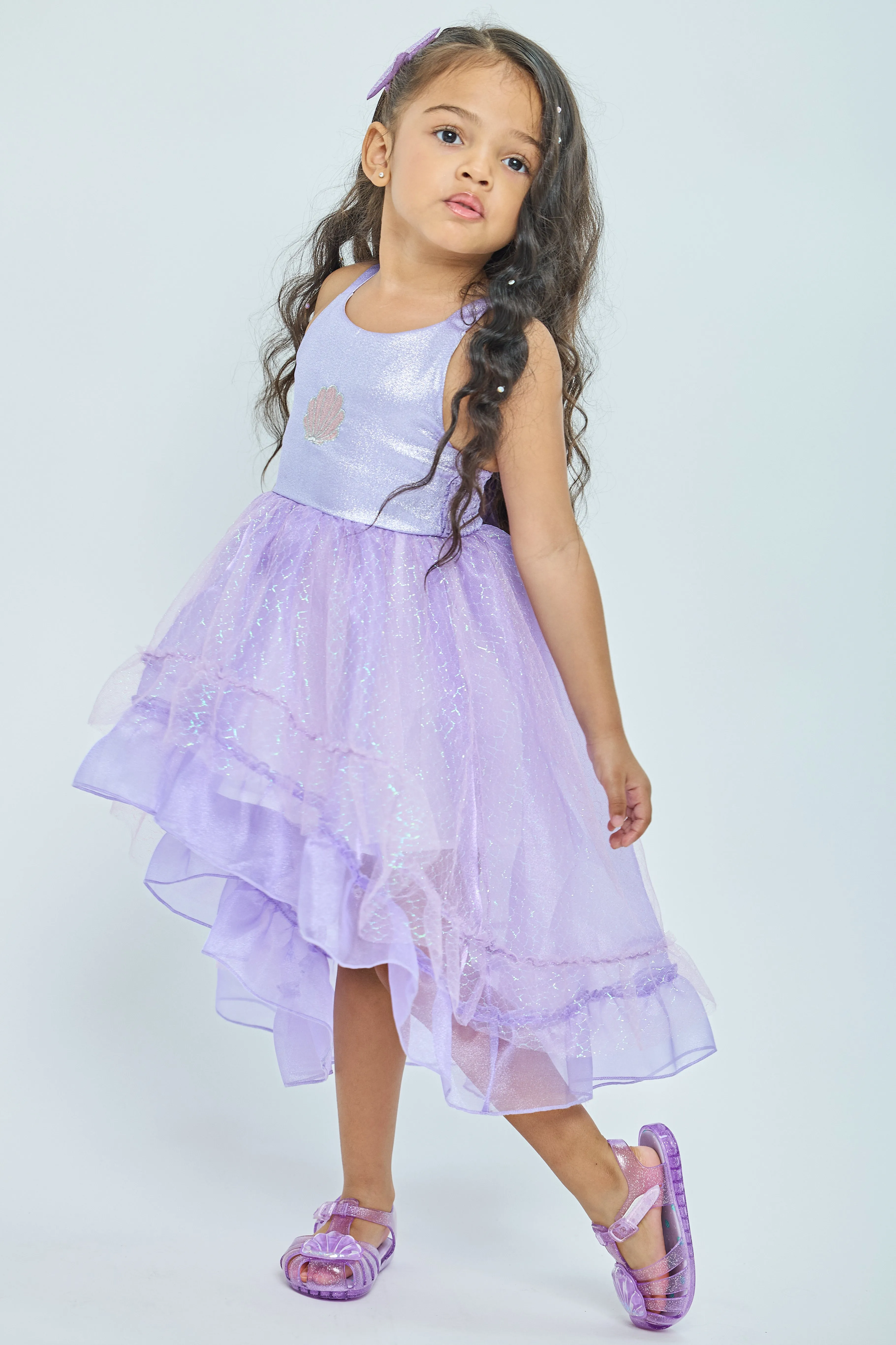 Mermaid Princess High-Low Dress & Short Set