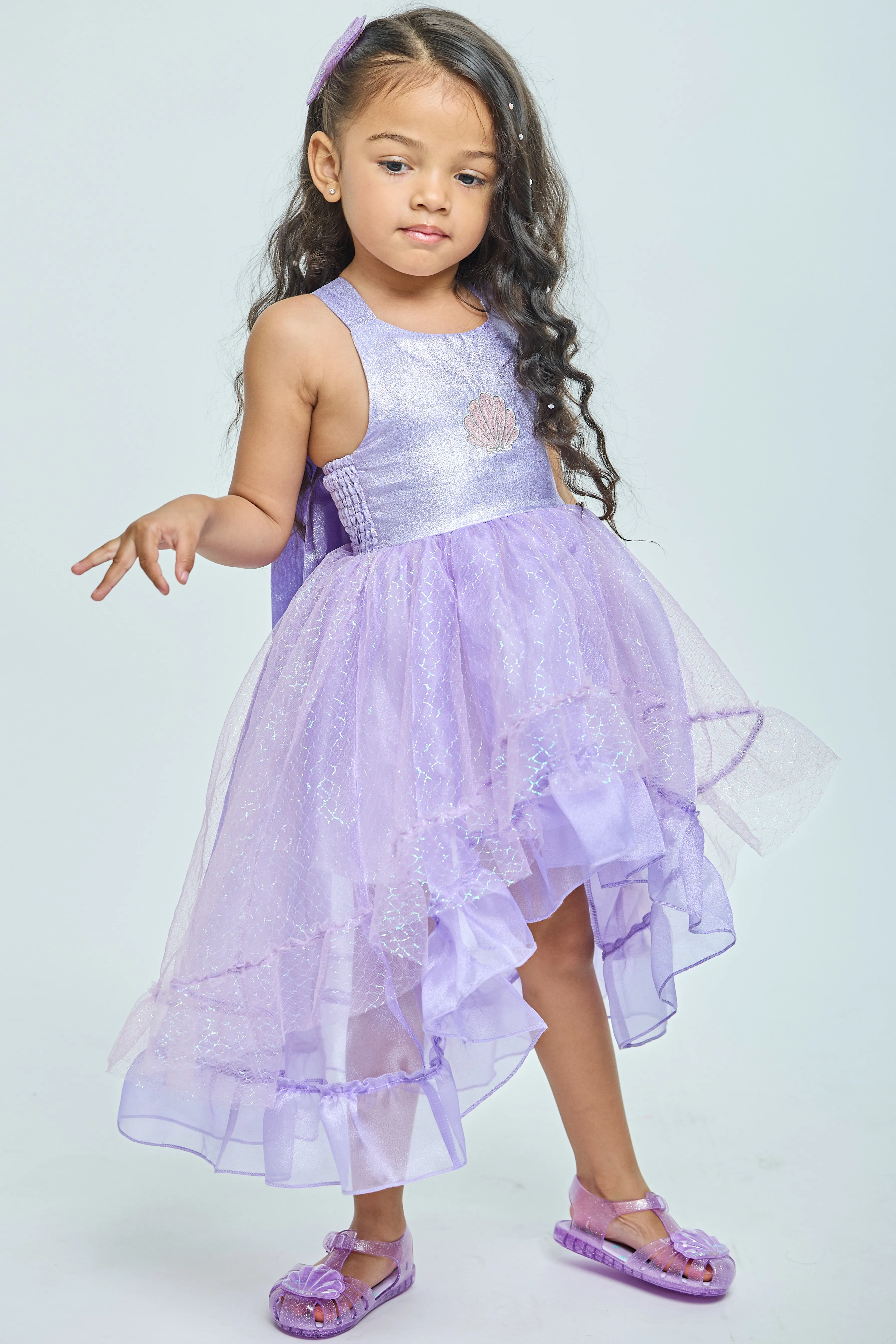 Mermaid Princess High-Low Dress & Short Set