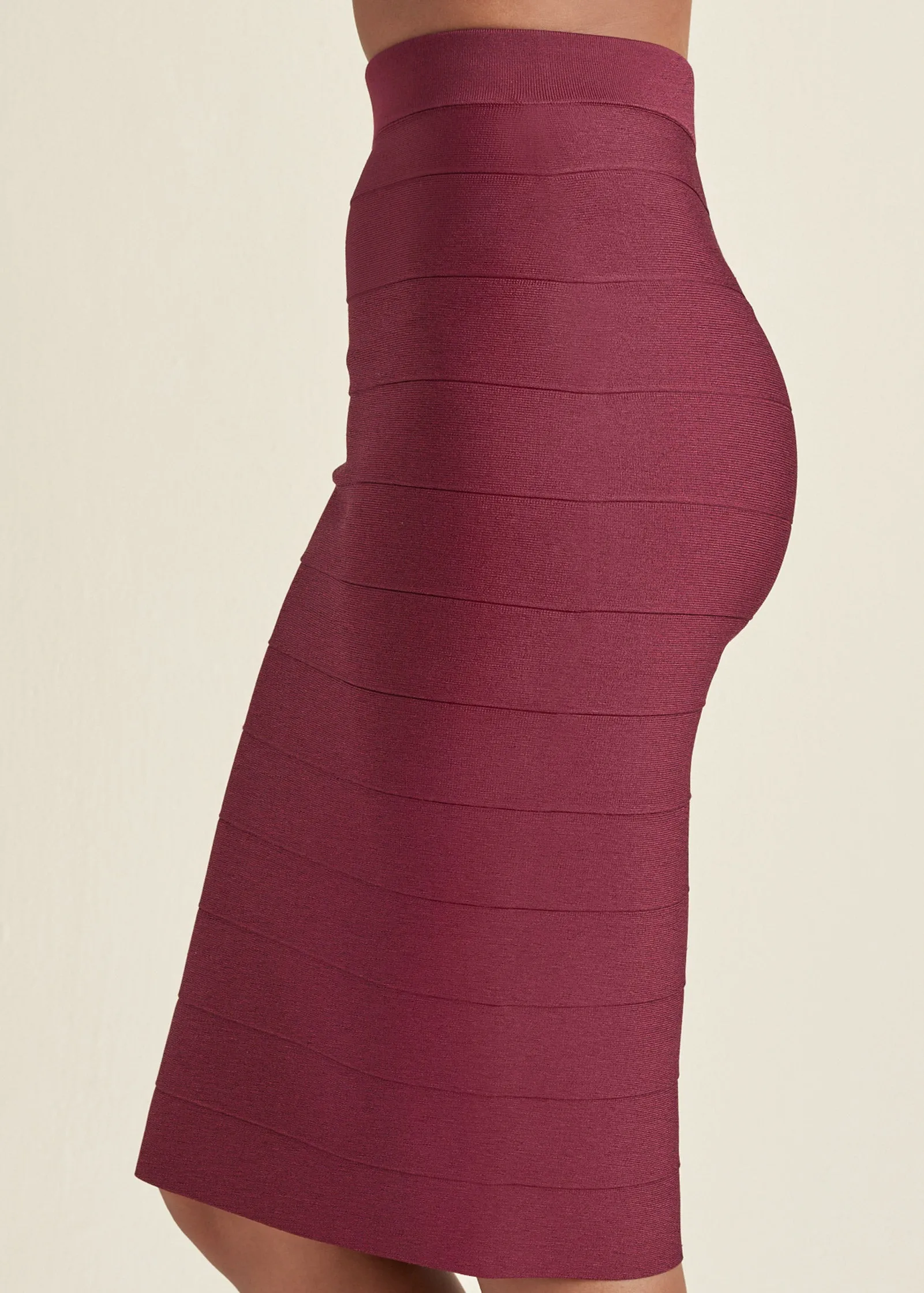 Midi Bandage Skirt - Wine