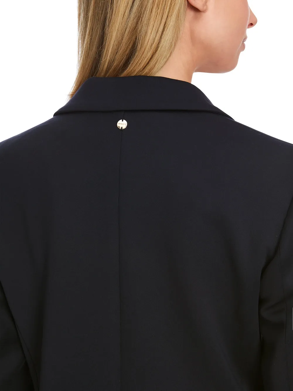 Midnight Blue Single Breasted Scuba Blazer