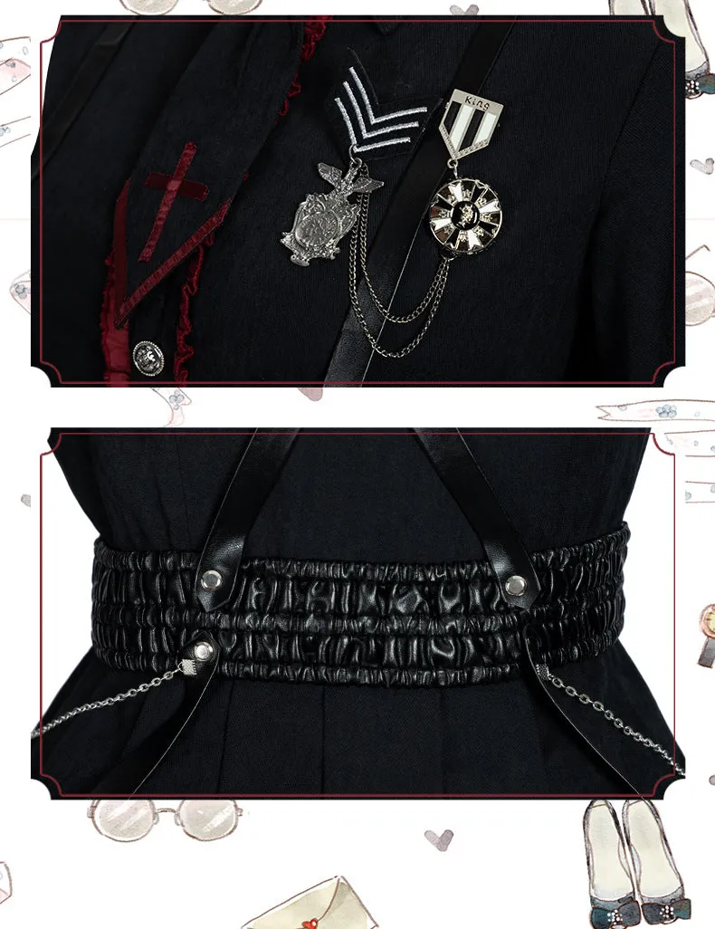 Military Officer ~ Gothic Military Uniform Vintage Long Sleeve Lolita Dress Full Set