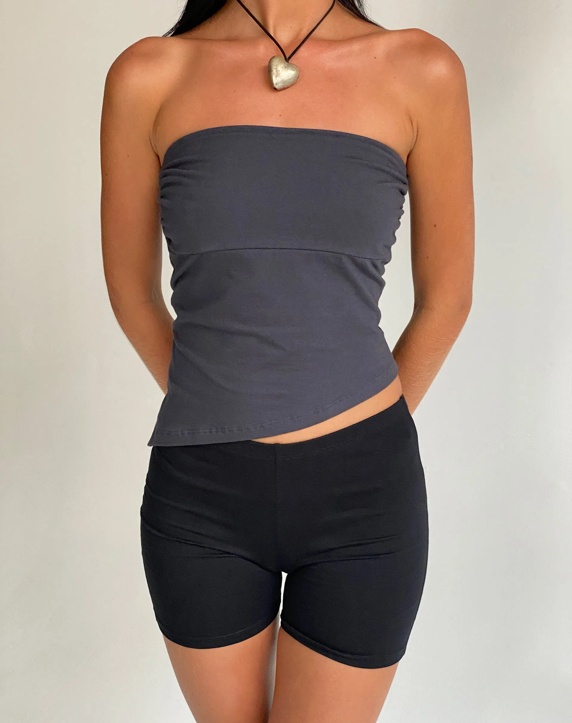 Minase Asymmetric Bandeau Top in Ocean Storm