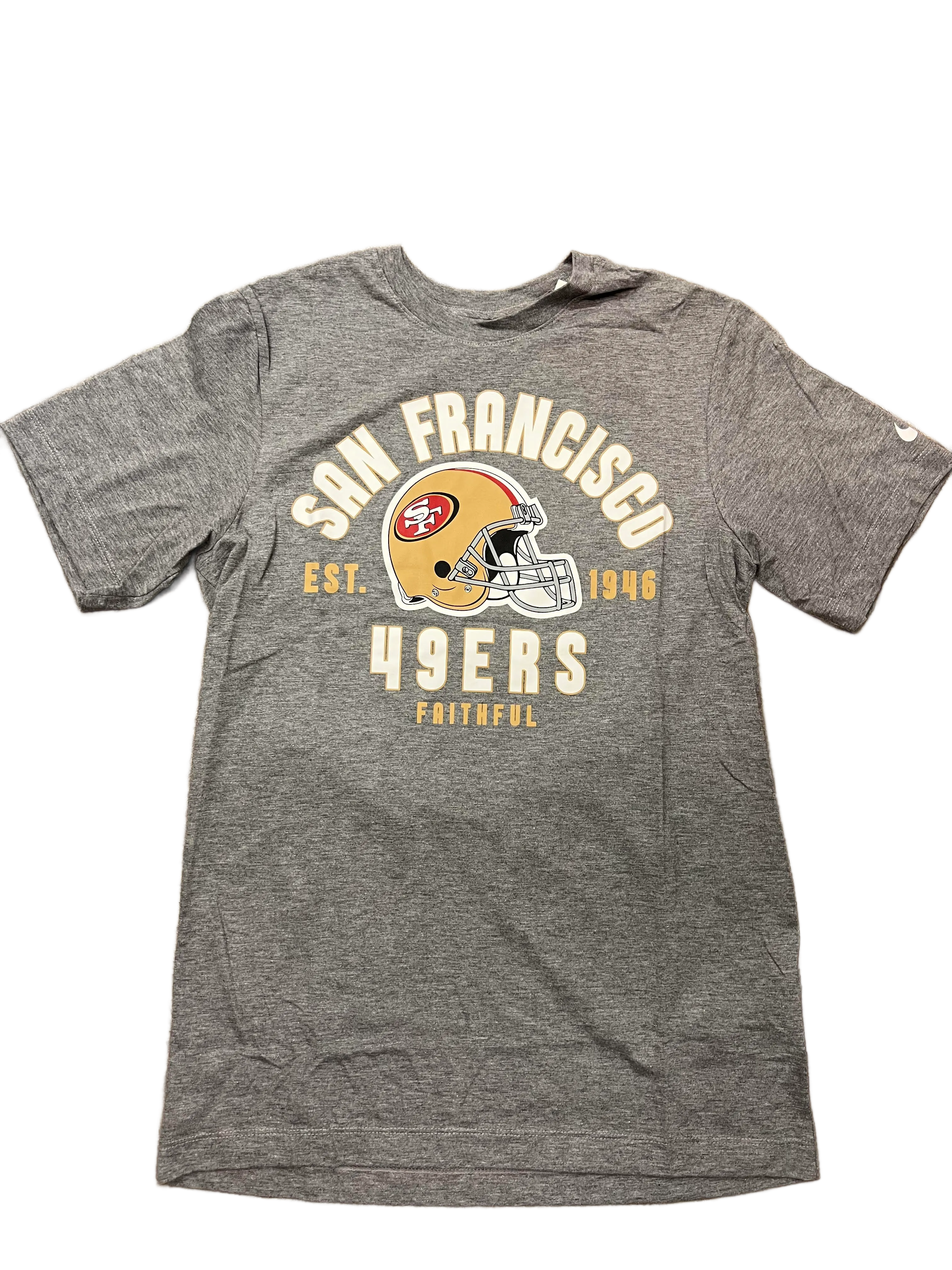 Nike Men's San Francisco 49ers Helmet T-Shirt-grey