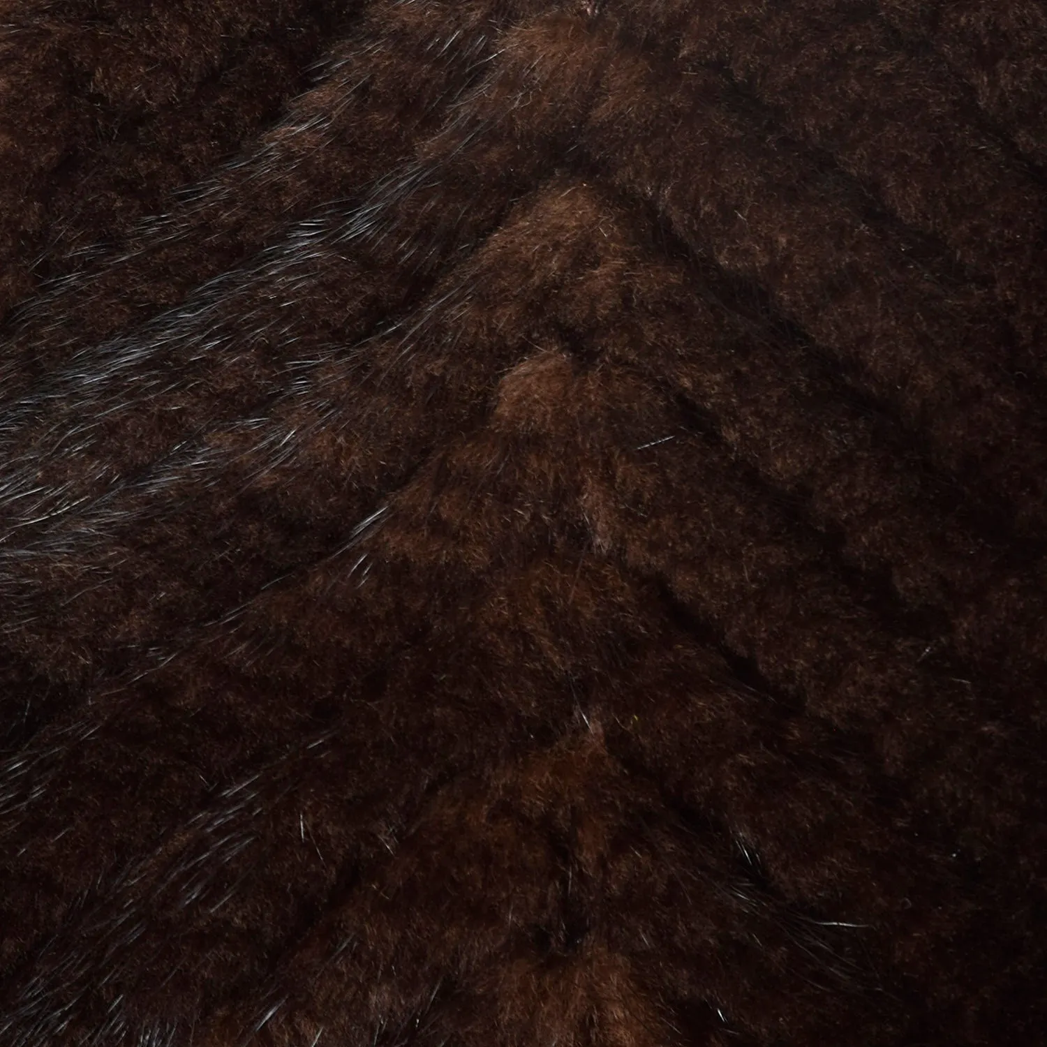 OSFM Brown Mink Fur Scarf