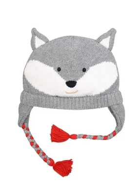 Petit Ami Wolf Knit Hat