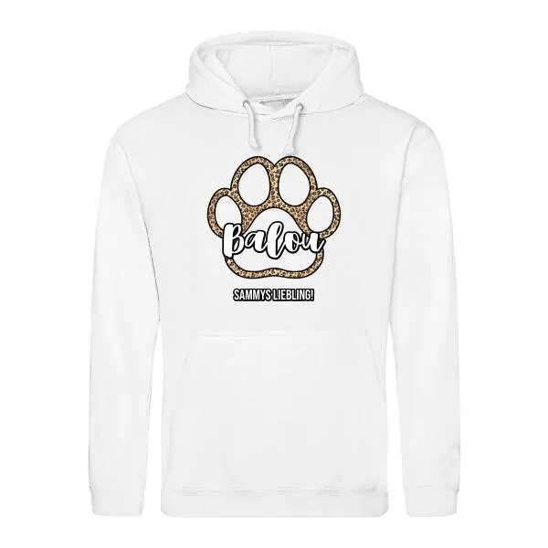 Pfote mit Leomuster - Individueller Hoodie