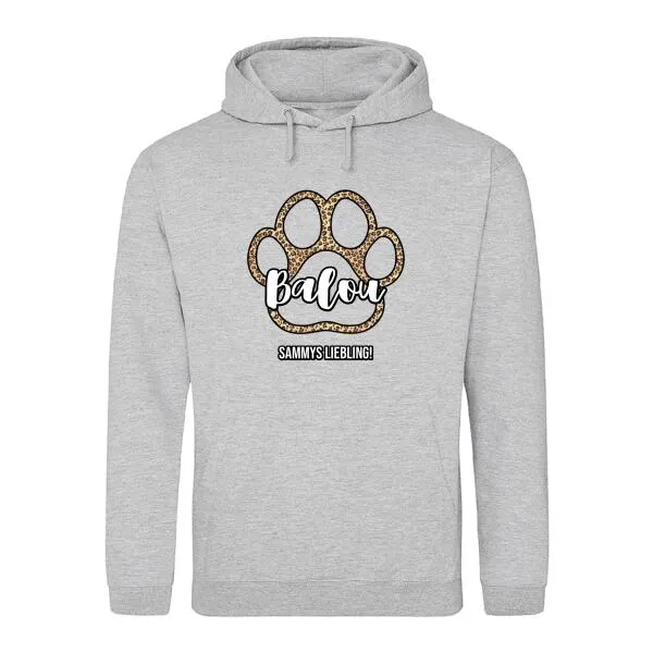 Pfote mit Leomuster - Individueller Hoodie
