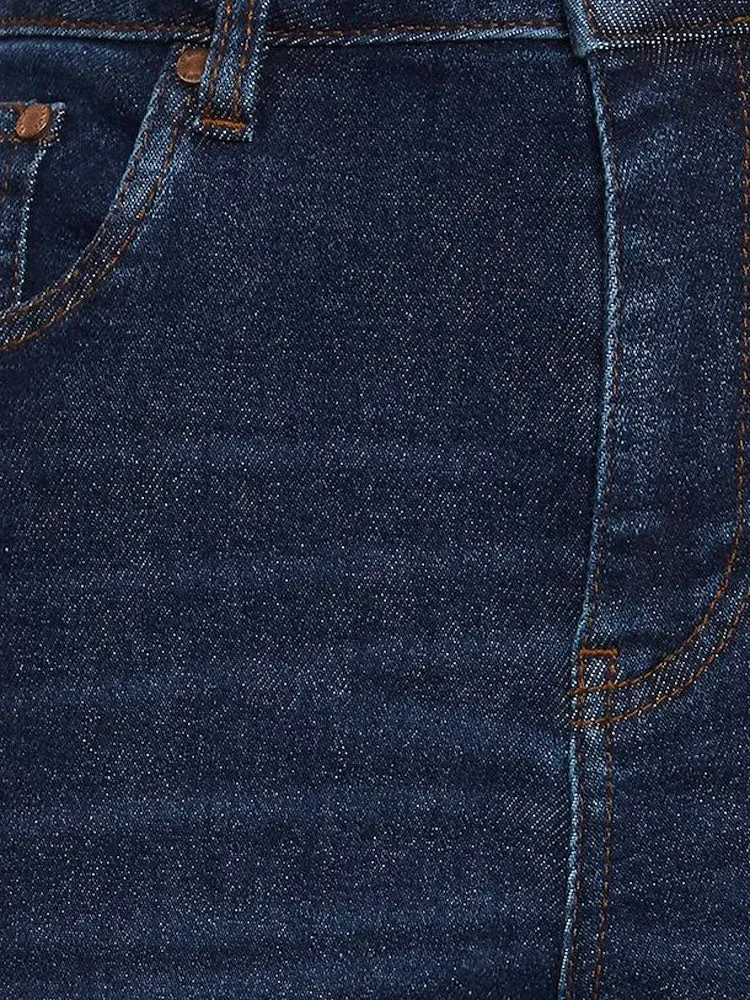 Pulz PzLiva Wide Leg Jeans Dark Blue