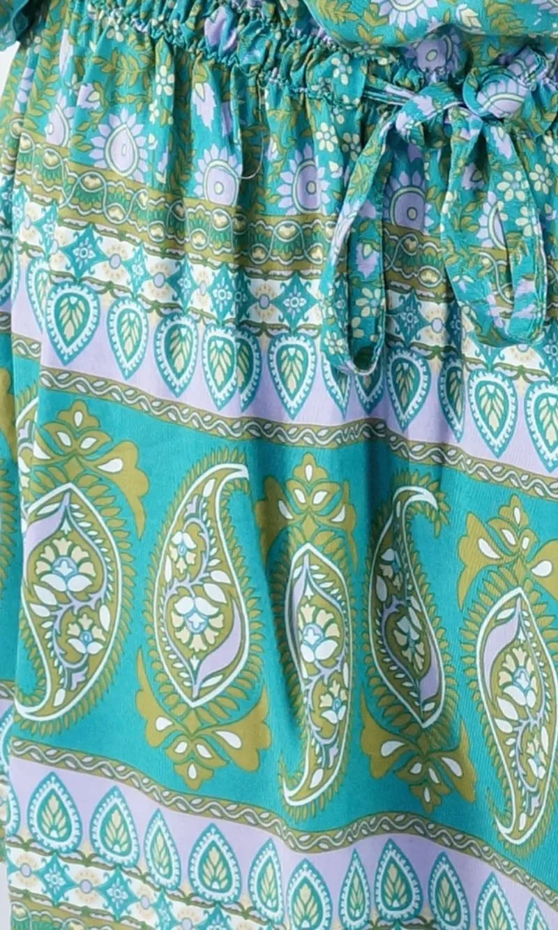Rayon Dress Short Wing Daisy Flower, More Colours