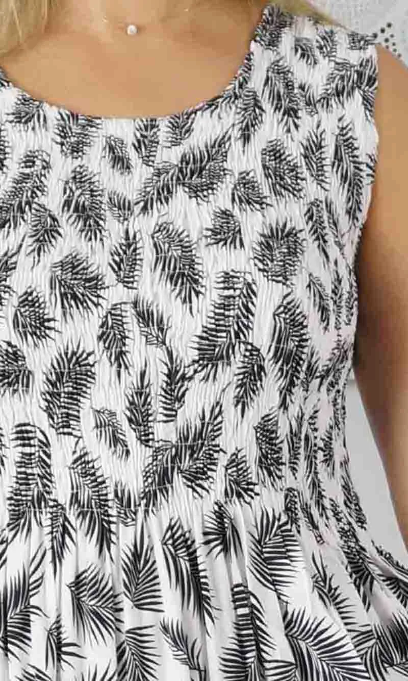 Rayon Dress Singlet Smock Fern, More Colours