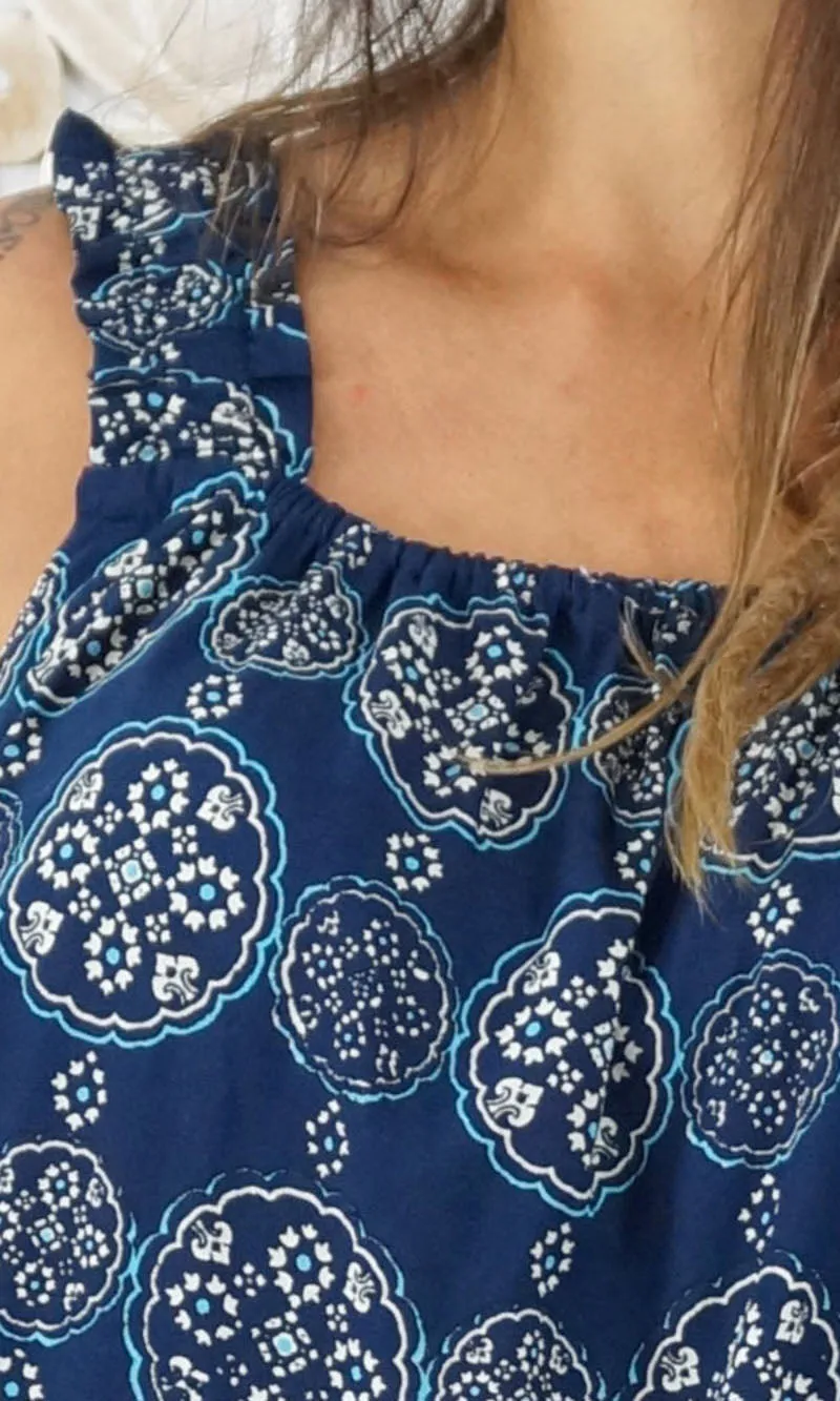 Rayon Dress Sunrise Katmandu Navy