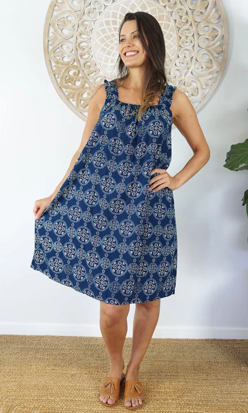 Rayon Dress Sunrise Katmandu Navy