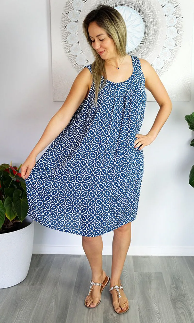Rayon Dress Tahiti Links, More Colours