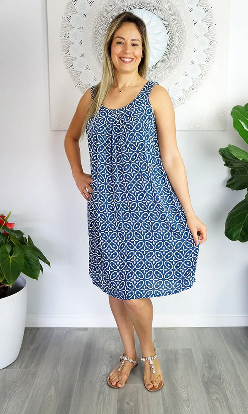 Rayon Dress Tahiti Links, More Colours
