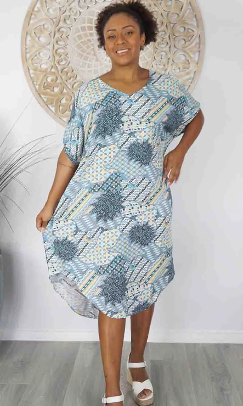 Rayon Dress Tea Tree Java, More Colours