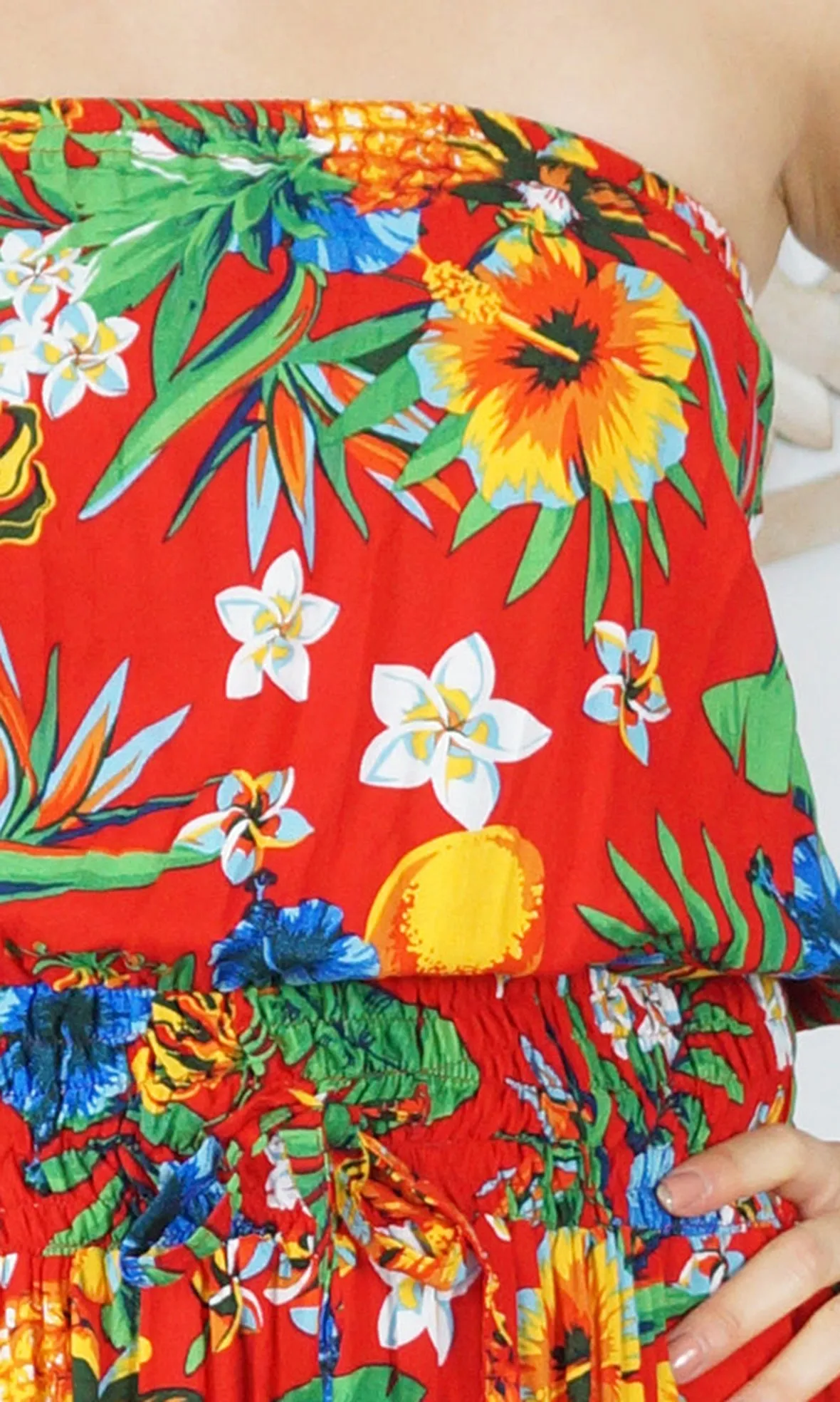 Rayon Dress Tube Christmas Red