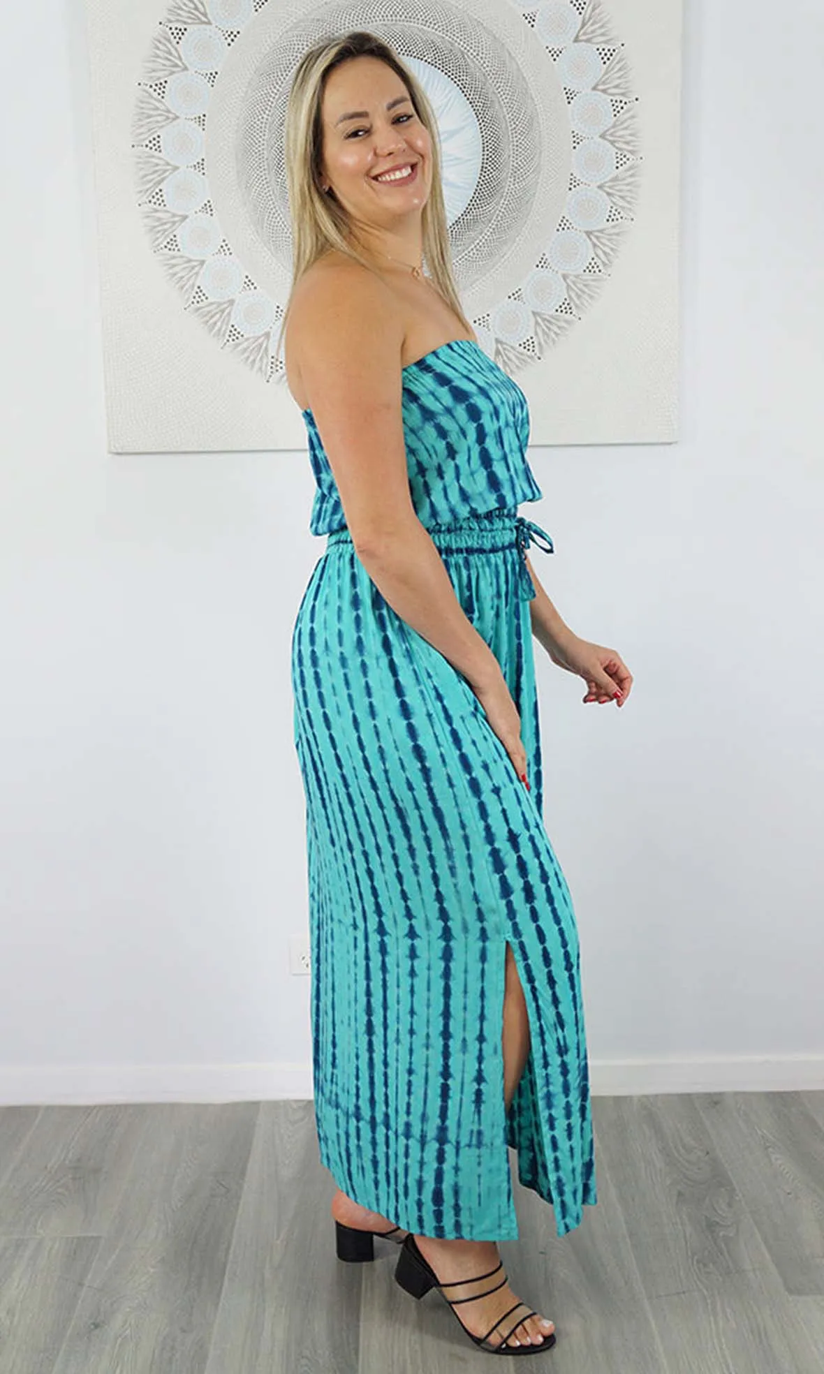 Rayon Dress Tube Crackle Tie Dye, More Colours