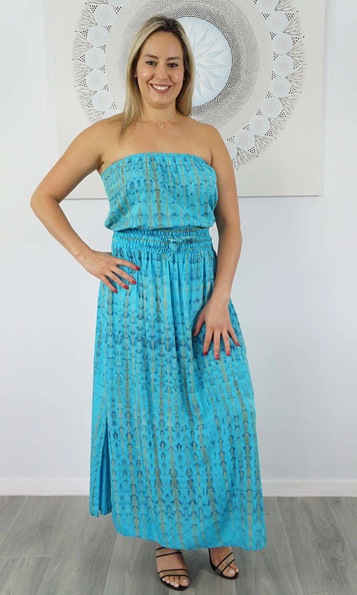 Rayon Dress Tube Crackle Tie Dye, More Colours