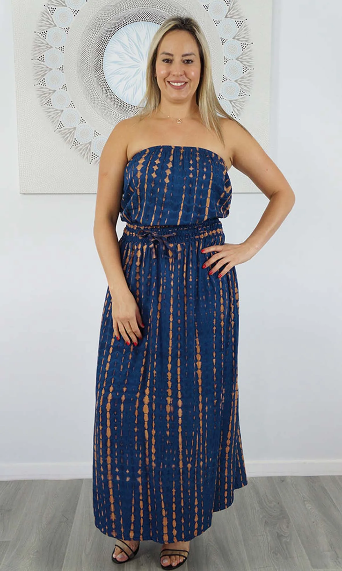 Rayon Dress Tube Crackle Tie Dye, More Colours