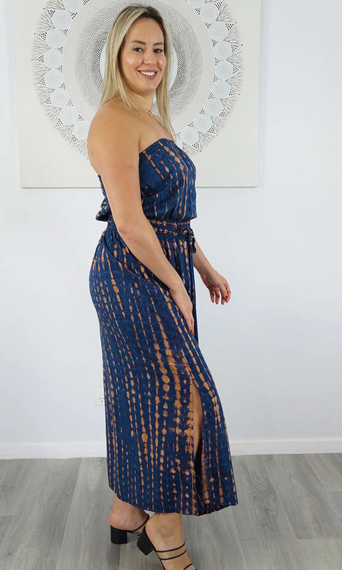 Rayon Dress Tube Crackle Tie Dye, More Colours