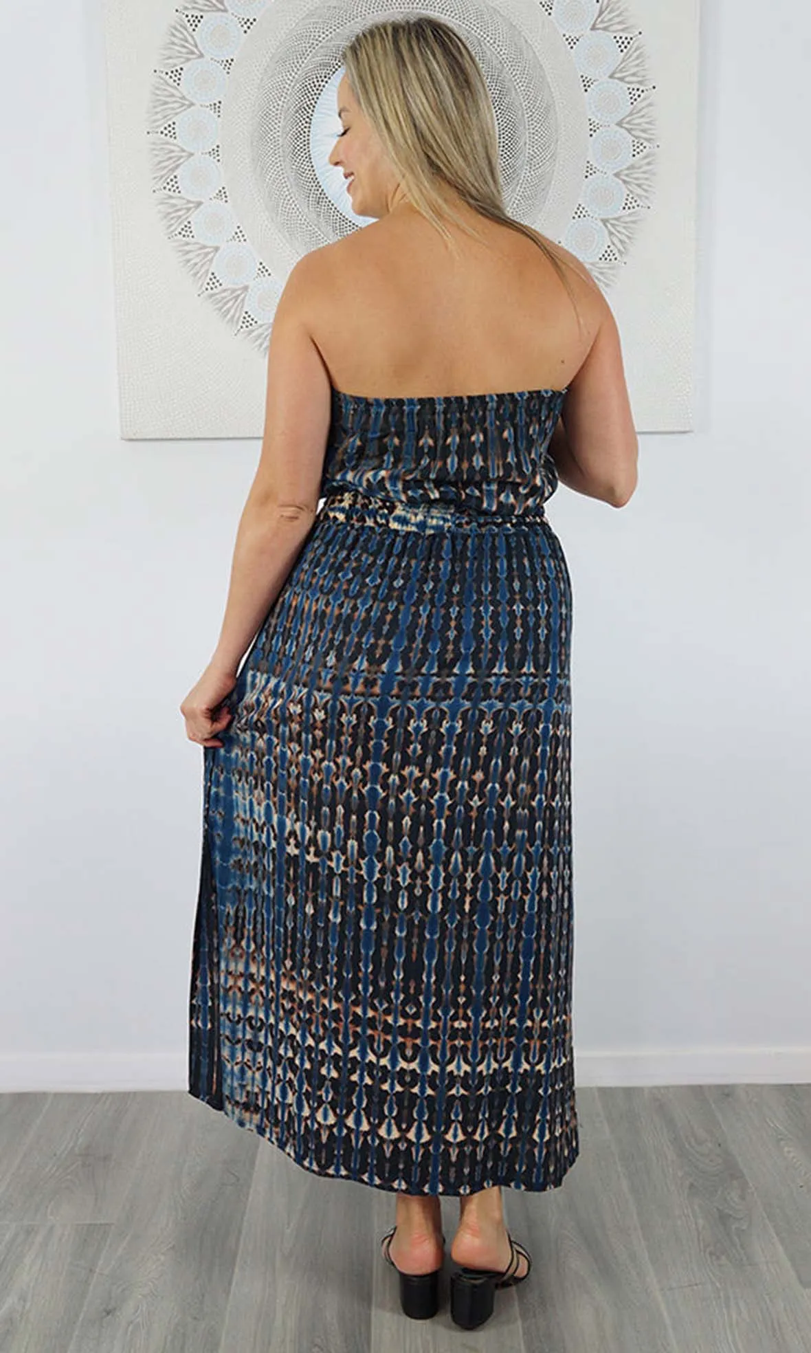 Rayon Dress Tube Crackle Tie Dye, More Colours