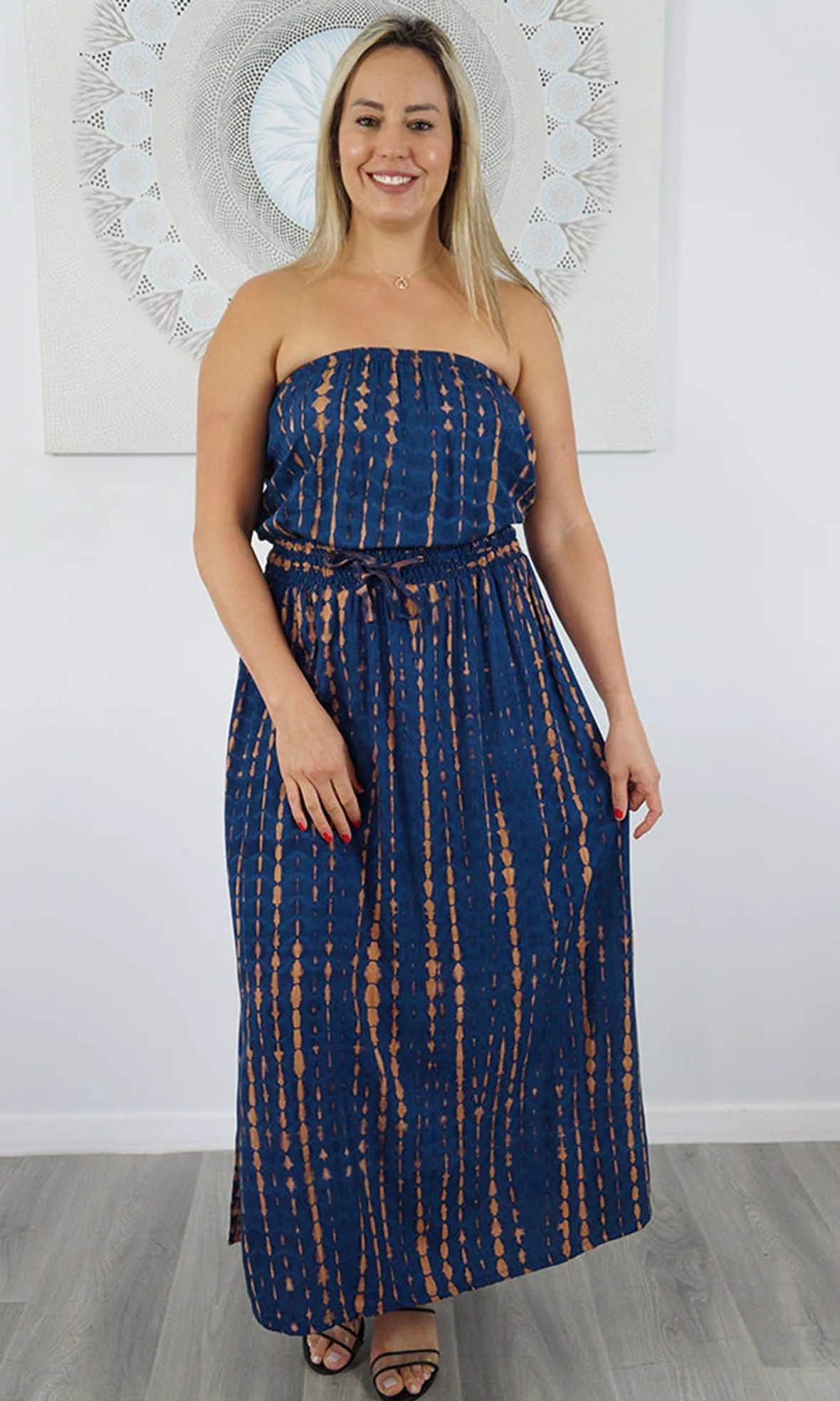 Rayon Dress Tube Crackle Tie Dye, More Colours