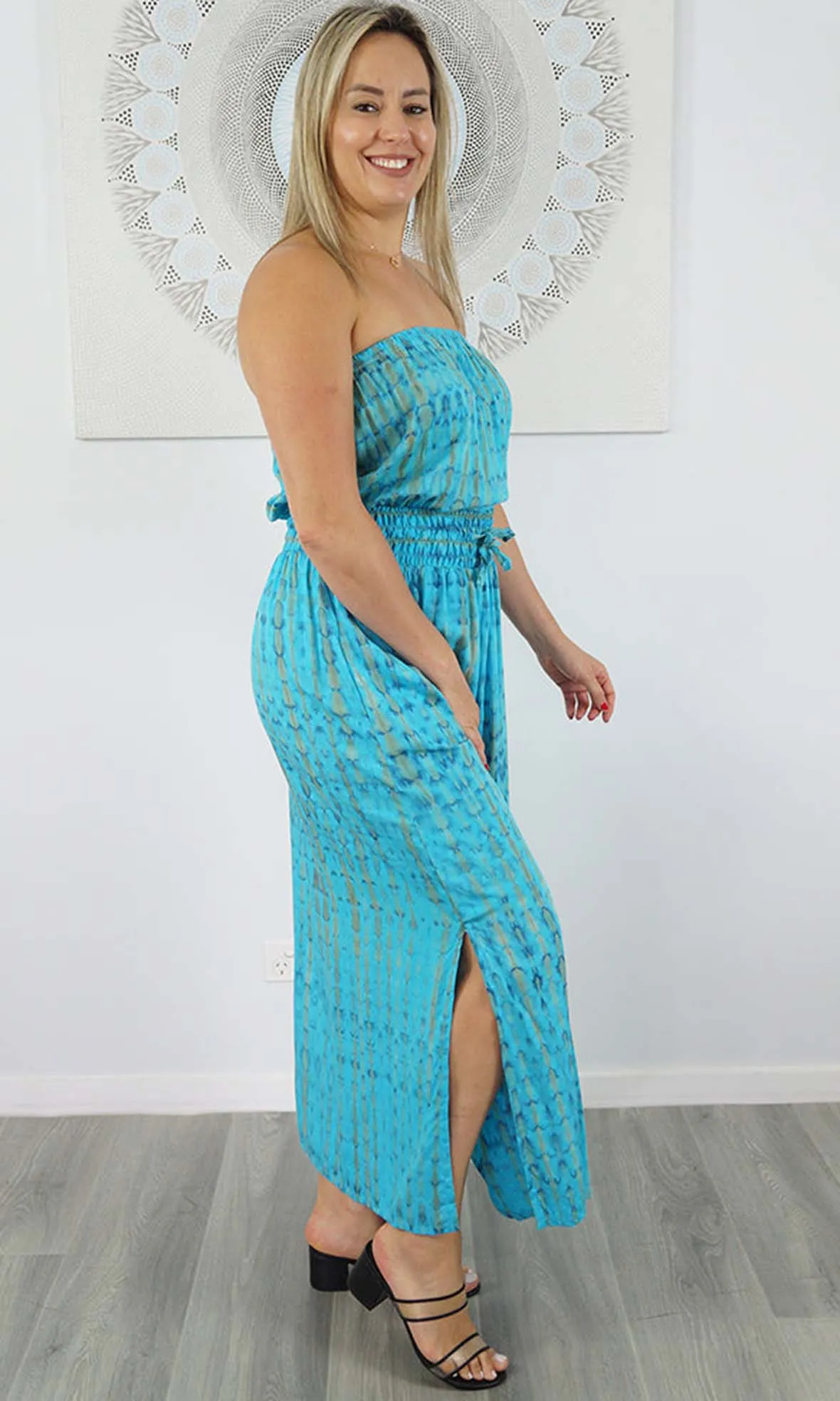 Rayon Dress Tube Crackle Tie Dye, More Colours