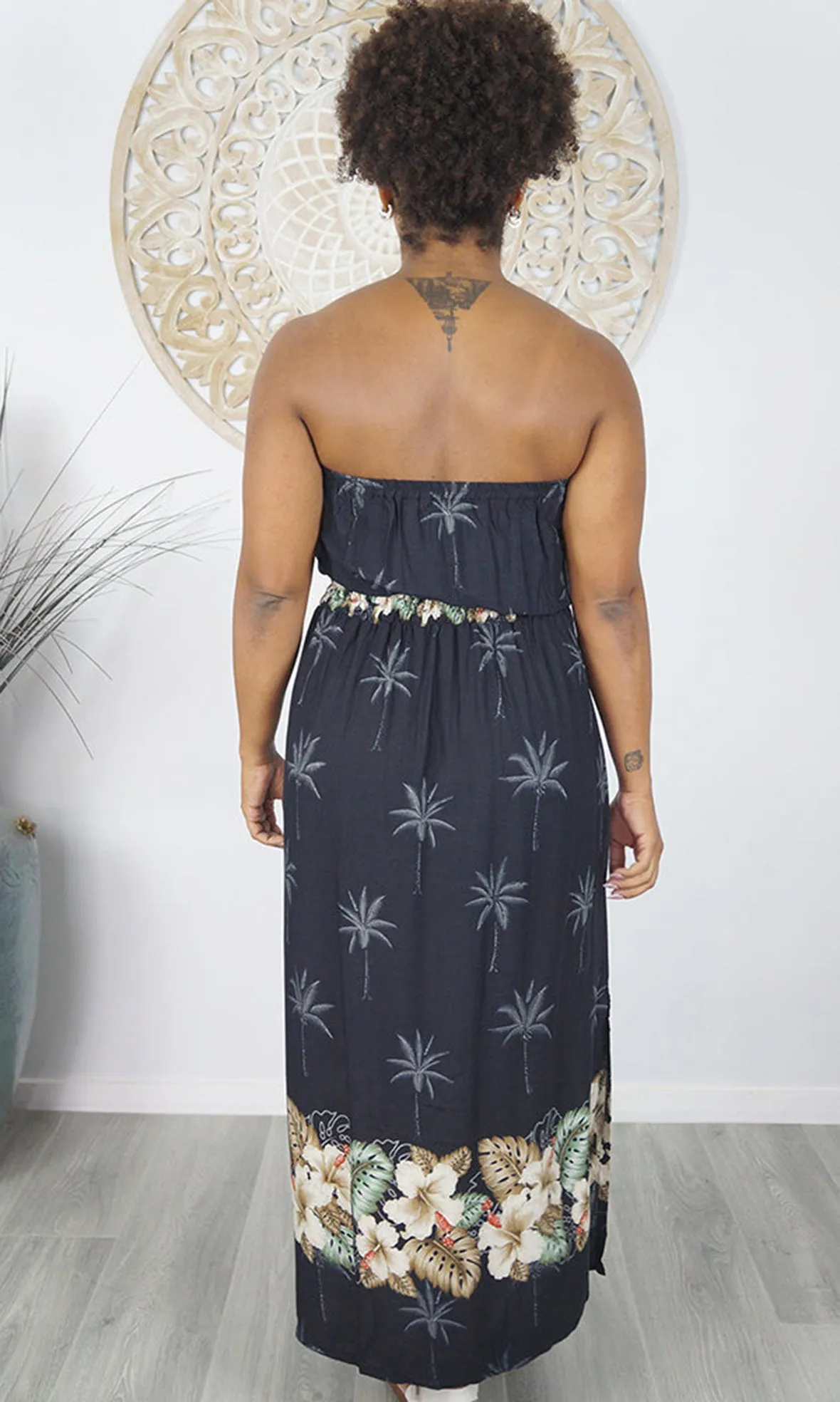 Rayon Dress Tube Koa Black