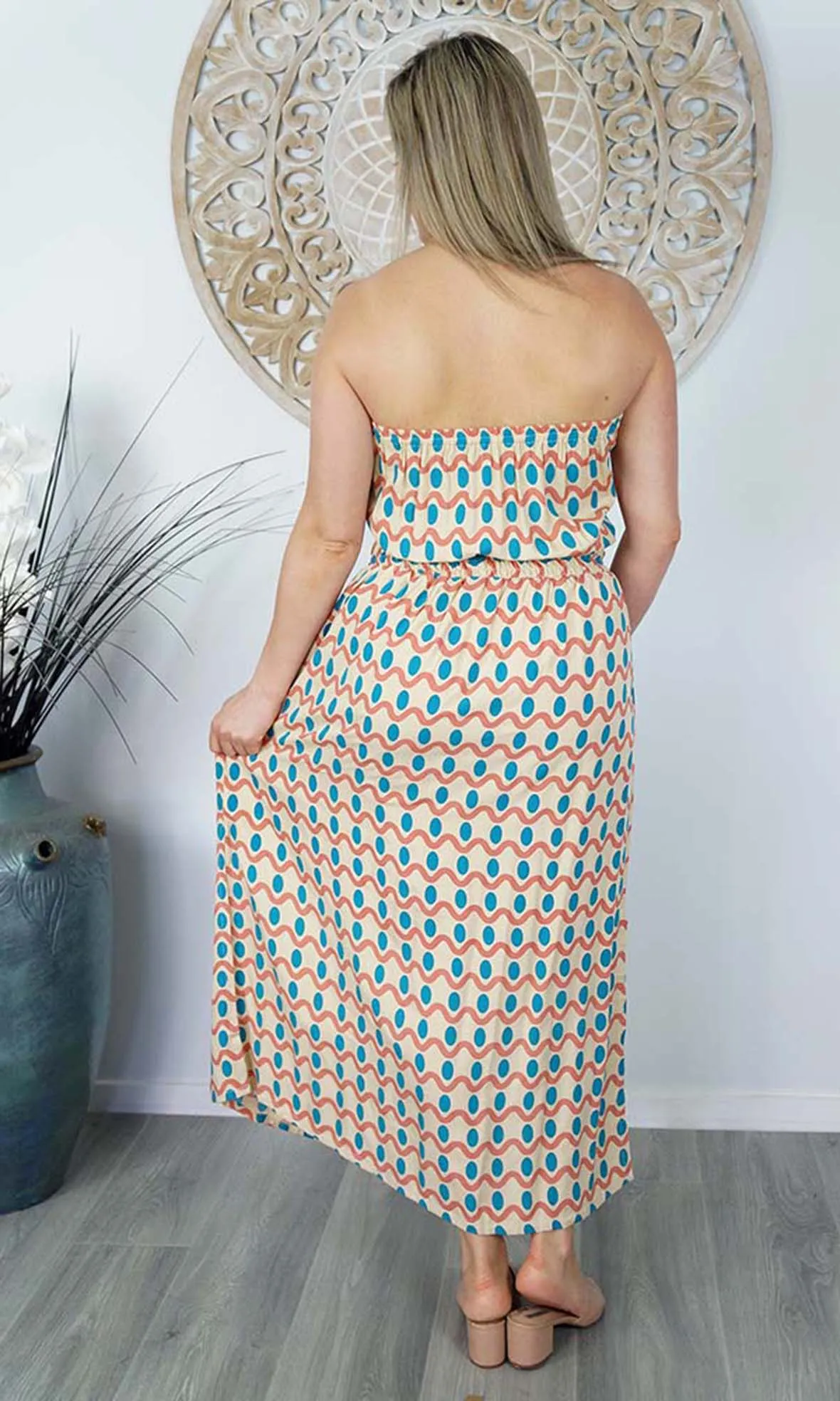 Rayon Dress Tube Waves, More Colours