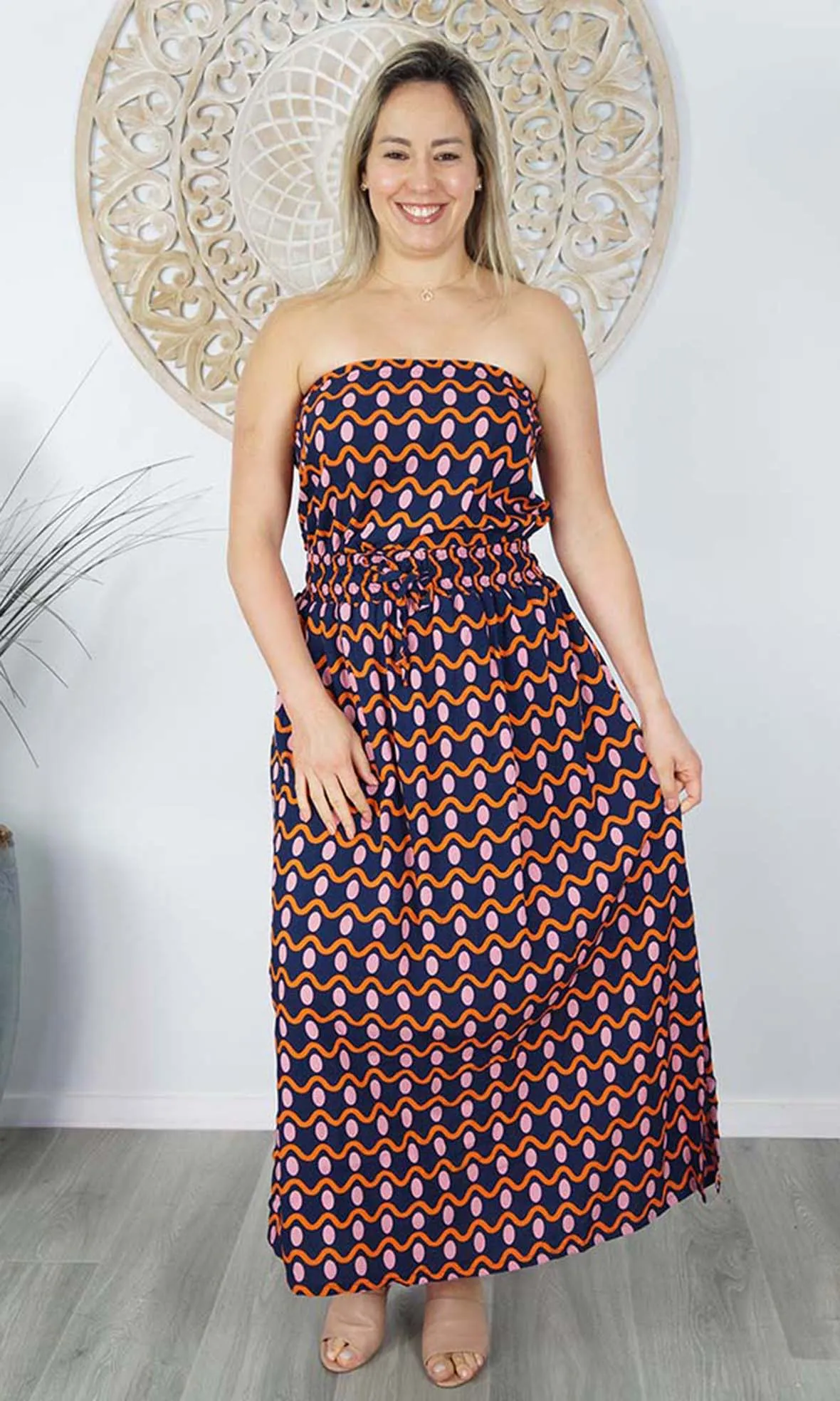 Rayon Dress Tube Waves, More Colours