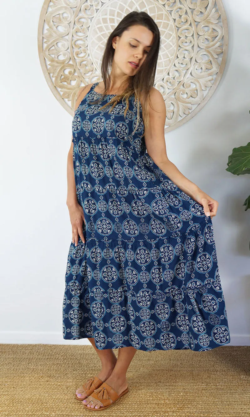 Rayon Dress Twiggy Katmandu Navy
