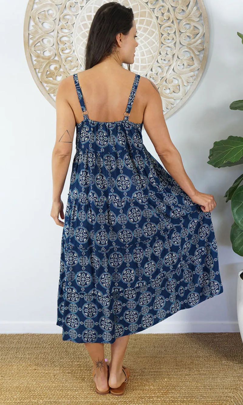 Rayon Dress Twiggy Katmandu Navy