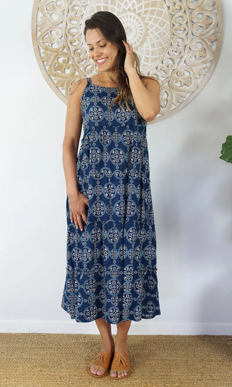 Rayon Dress Twiggy Katmandu Navy