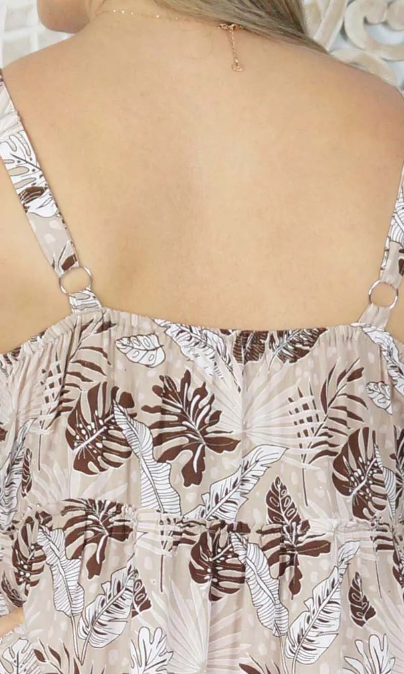 Rayon Dress TwiggyTropical Leaves, More Colours