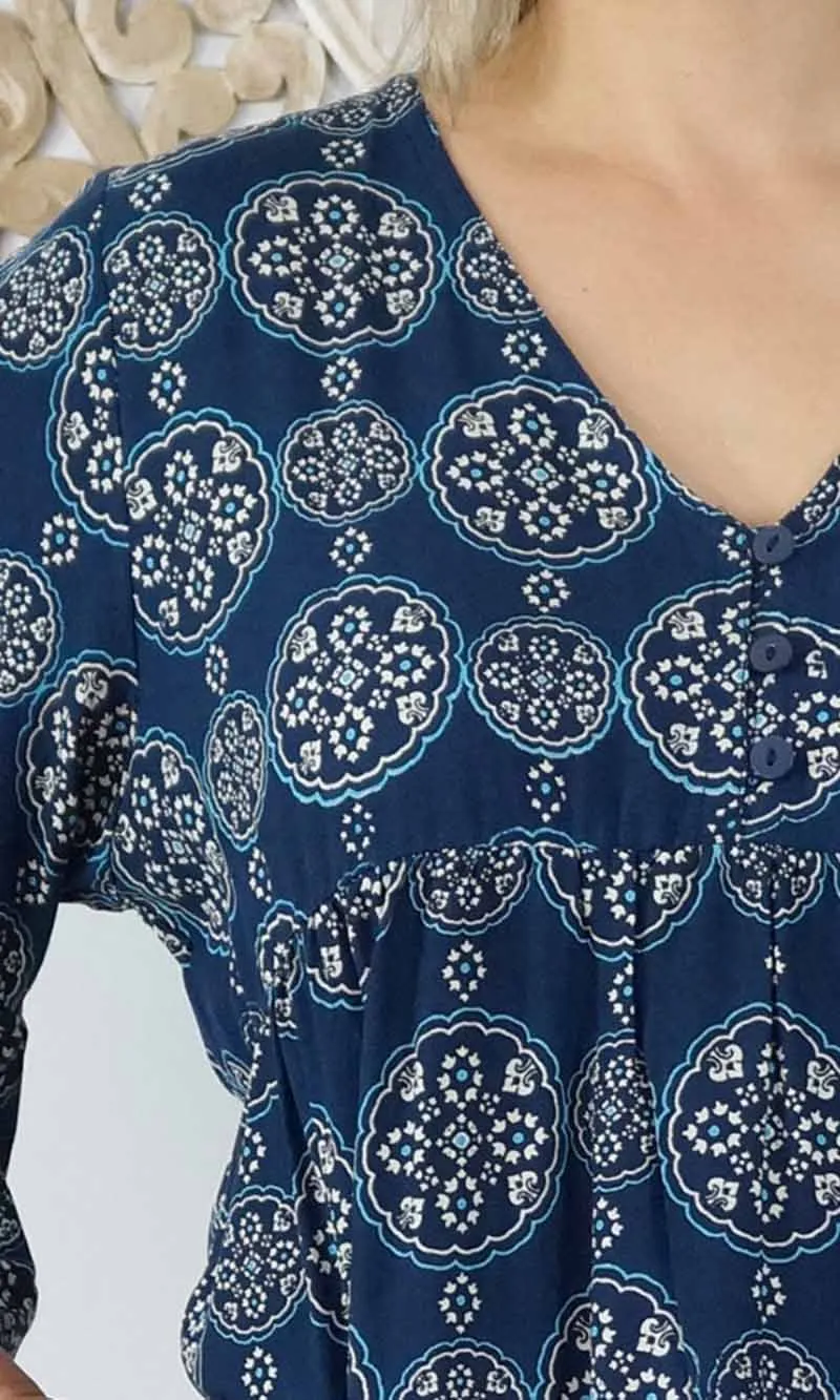 Rayon Millie Dress Katmandu Navy