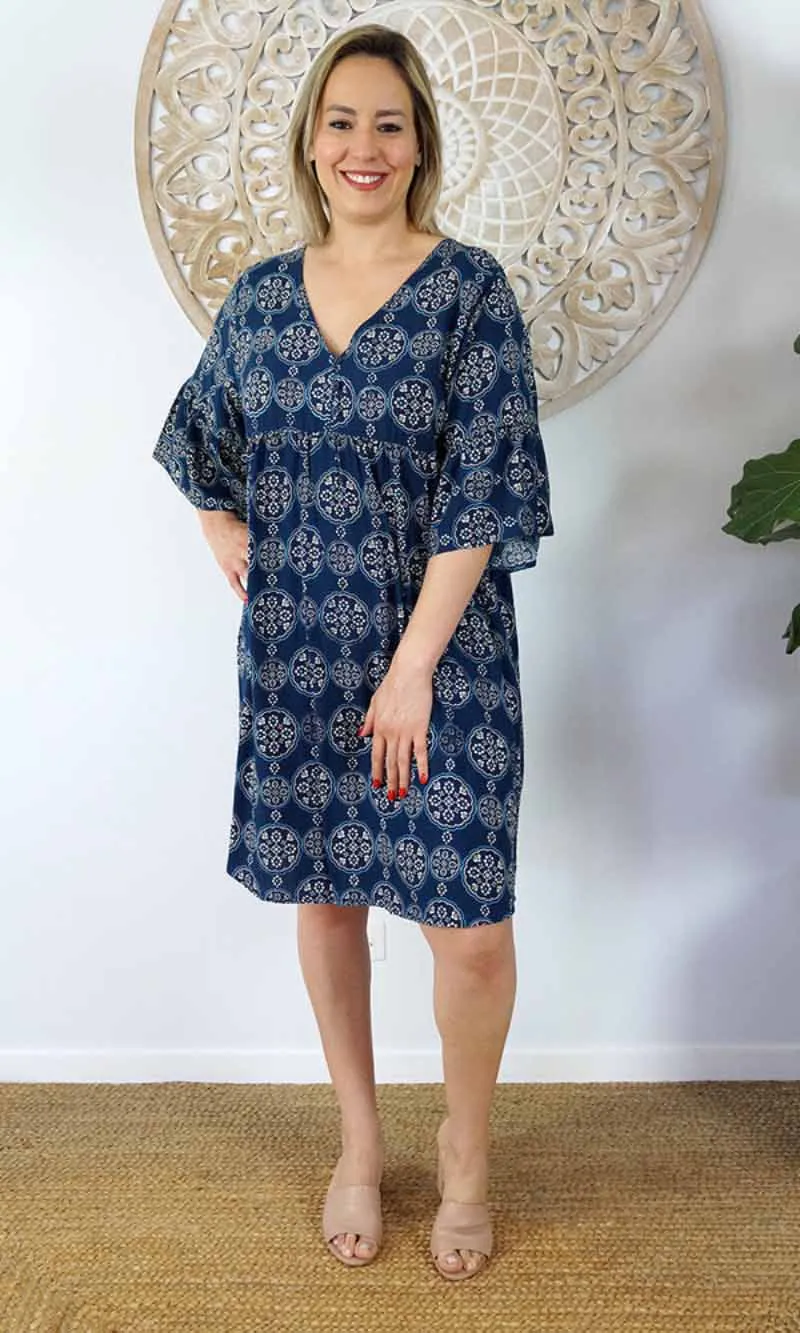 Rayon Millie Dress Katmandu Navy