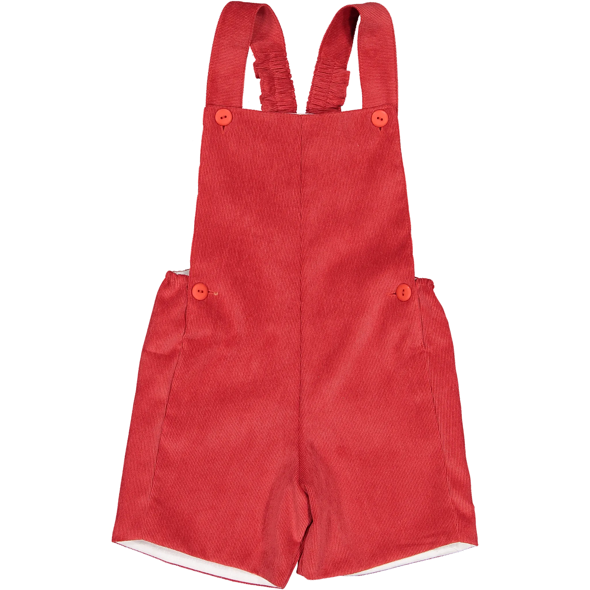 Red Corduroy Overall Set