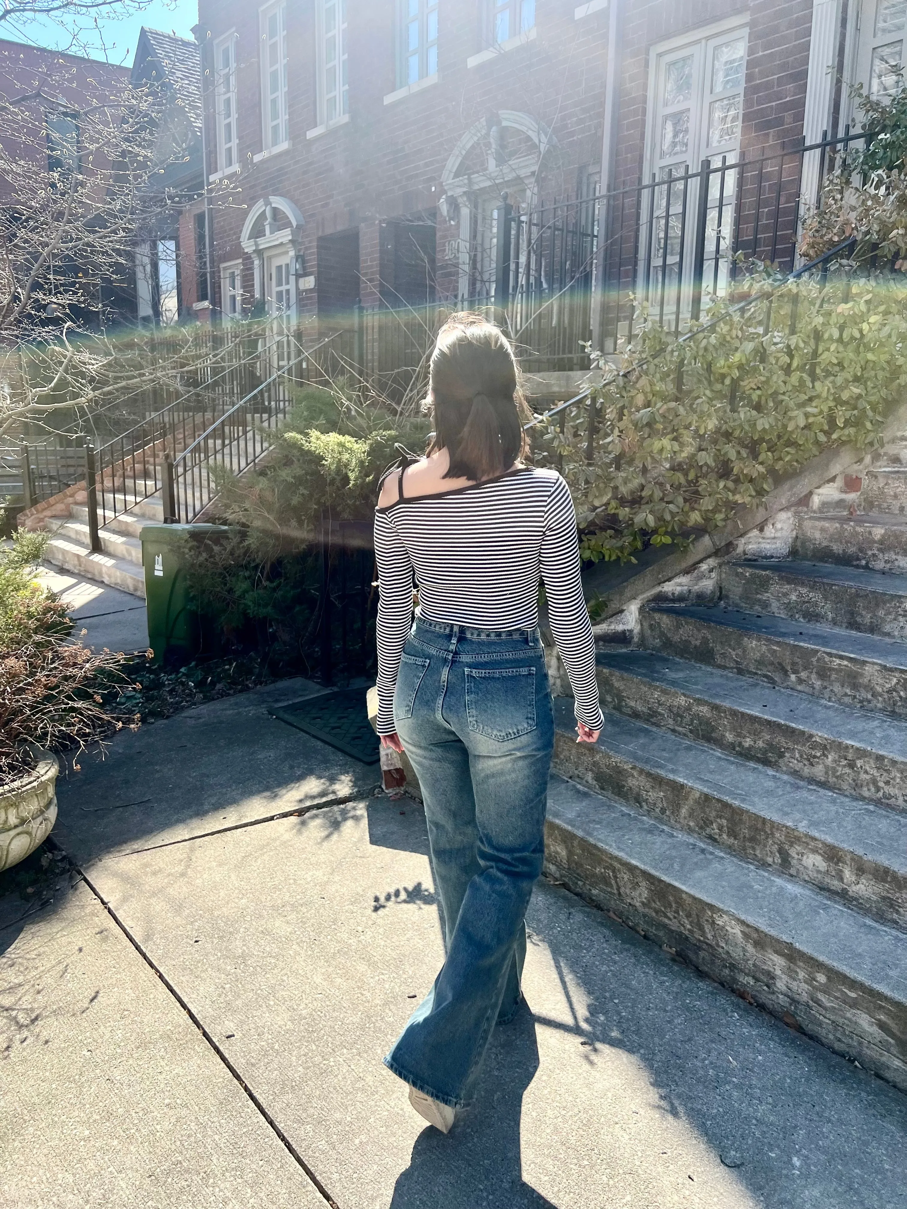 REICA Acid wash flare jeans