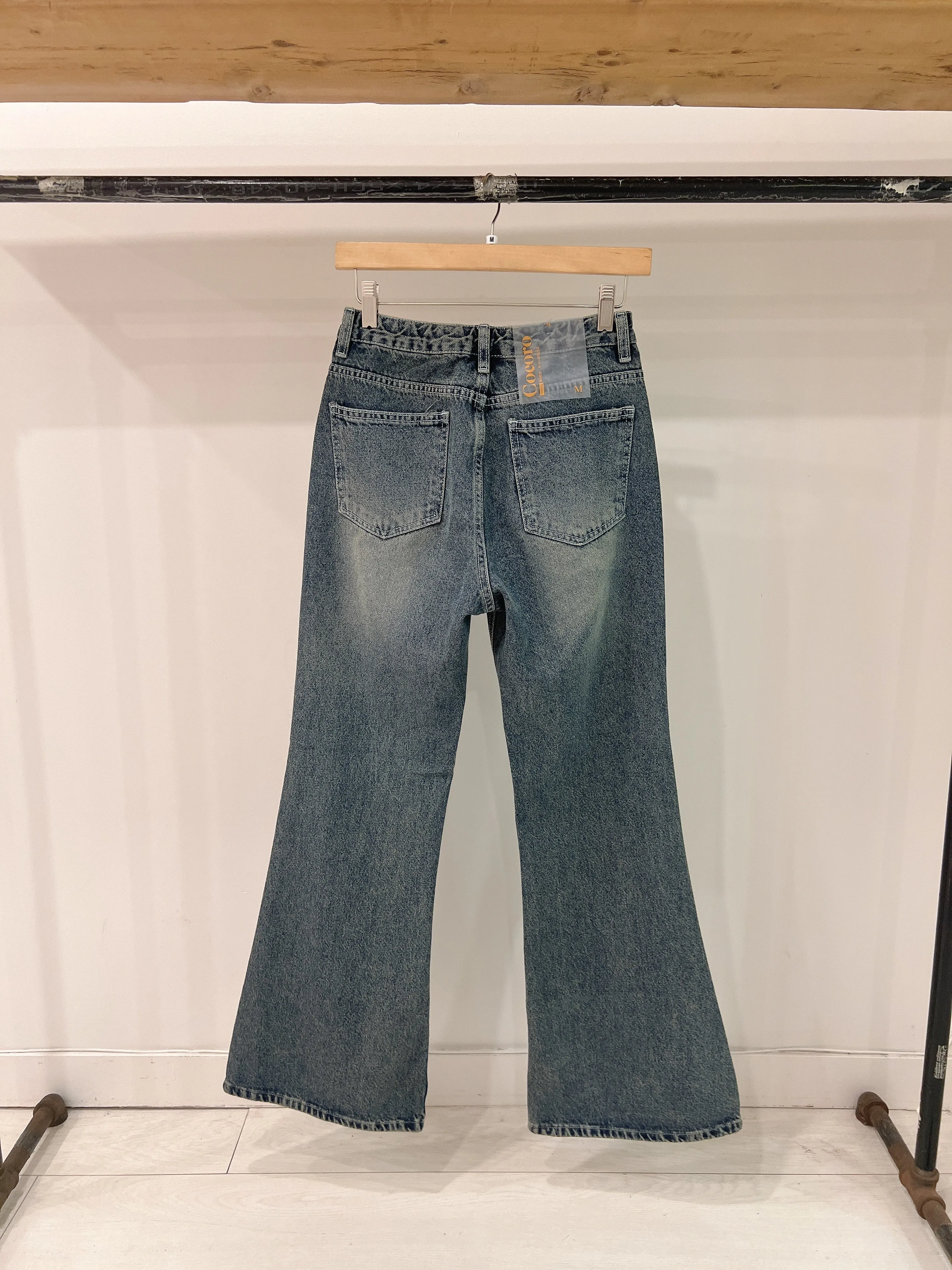 REICA Acid wash flare jeans