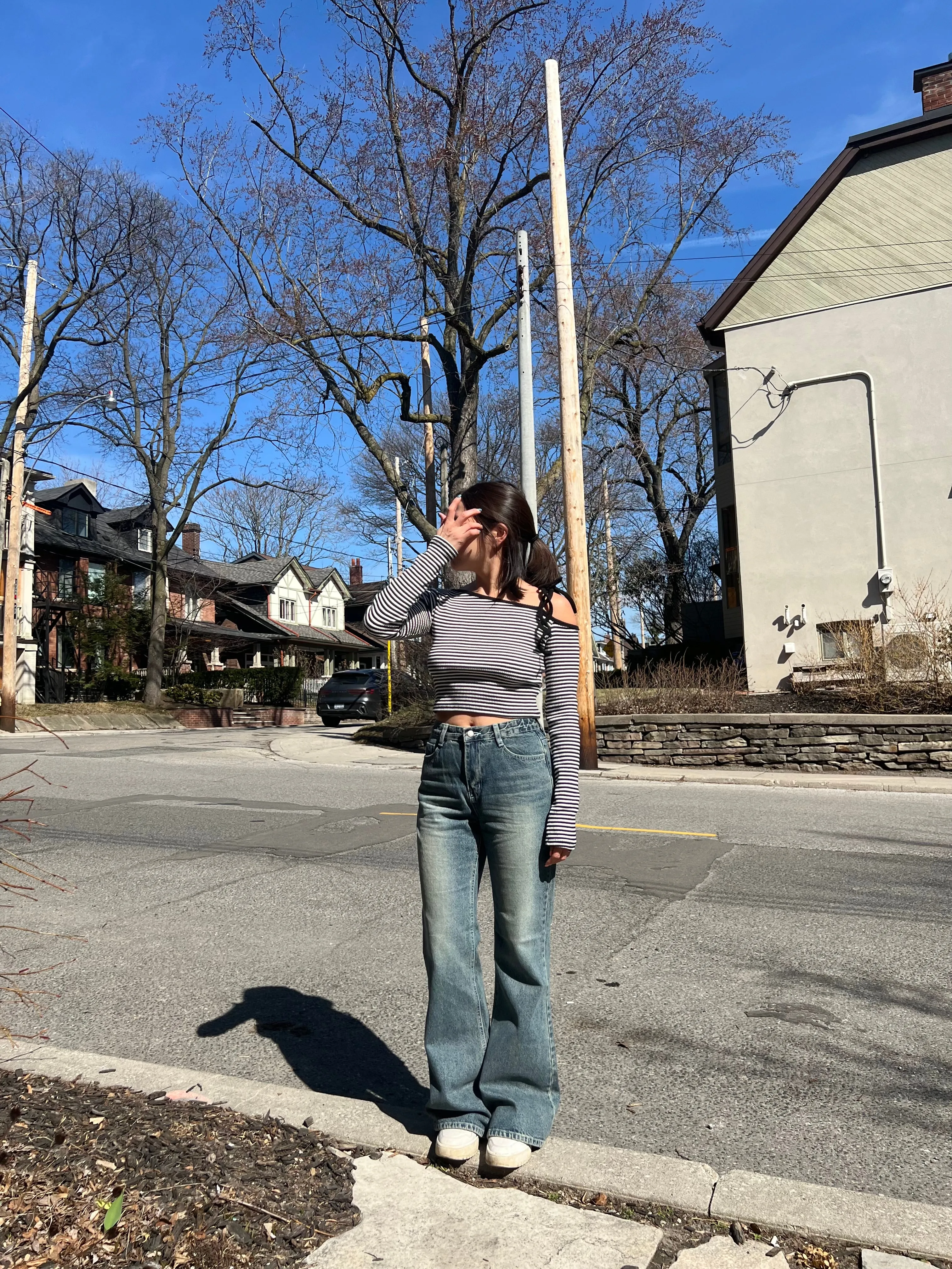 REICA Acid wash flare jeans
