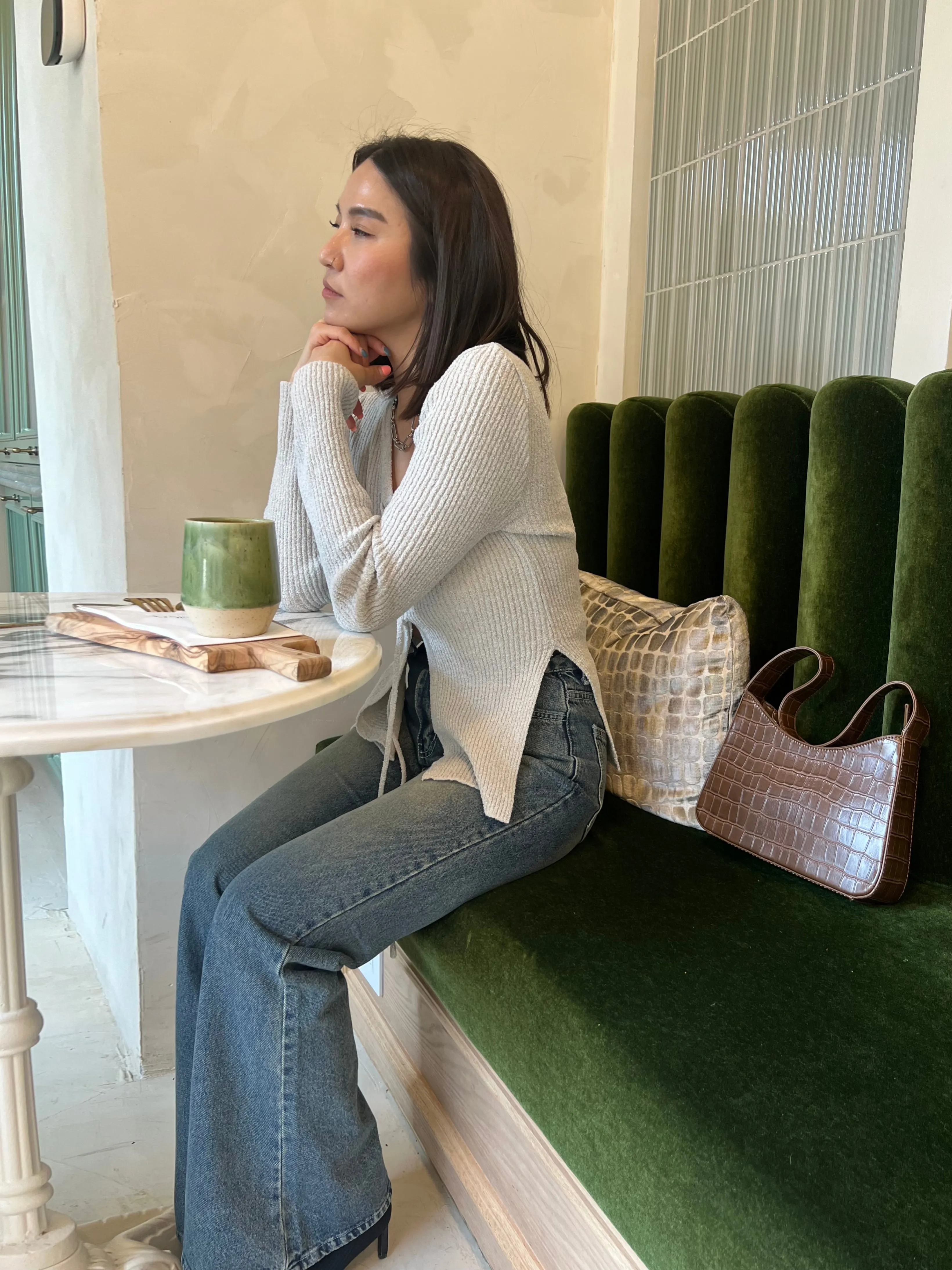 REICA Acid wash flare jeans