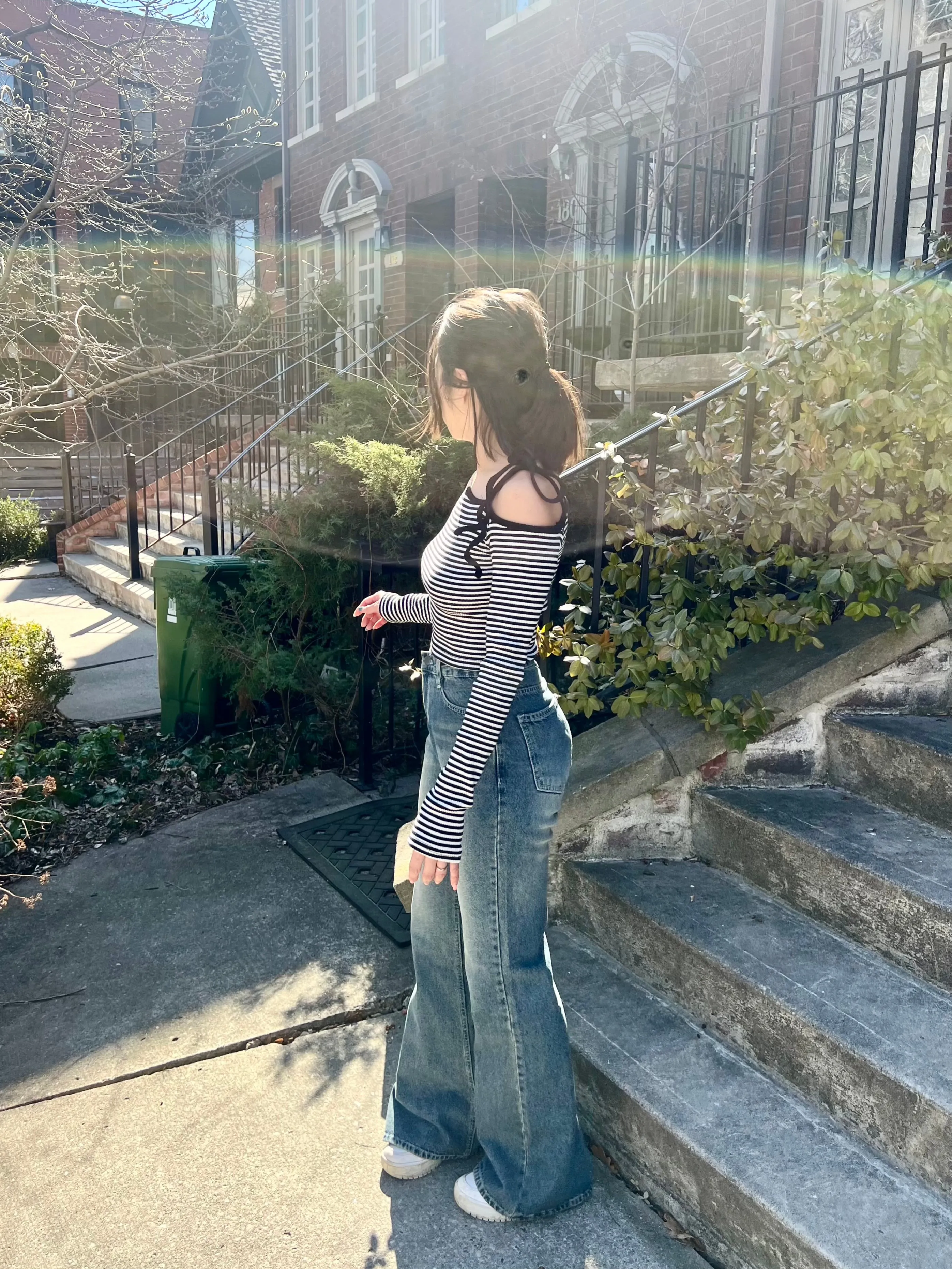 REICA Acid wash flare jeans