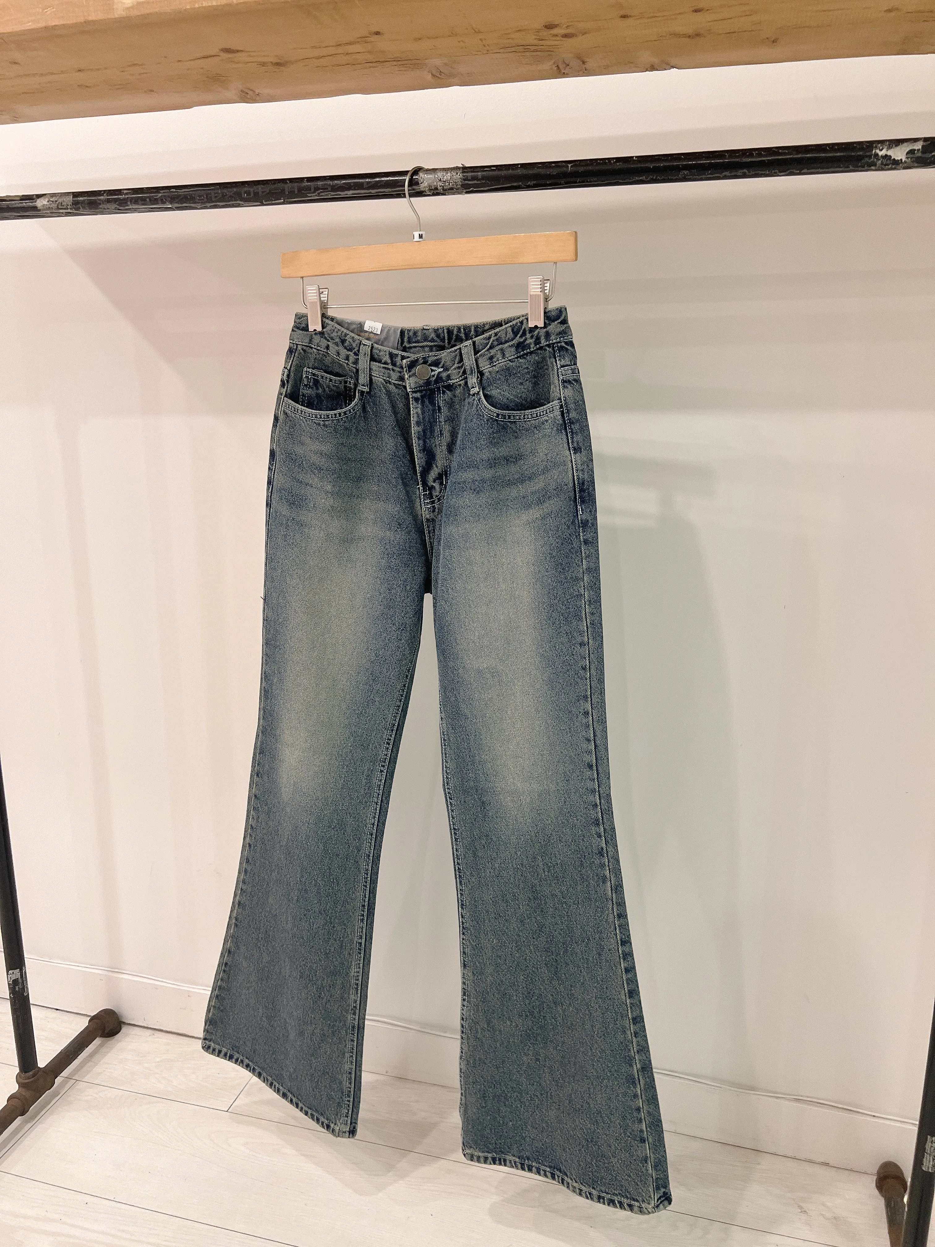 REICA Acid wash flare jeans