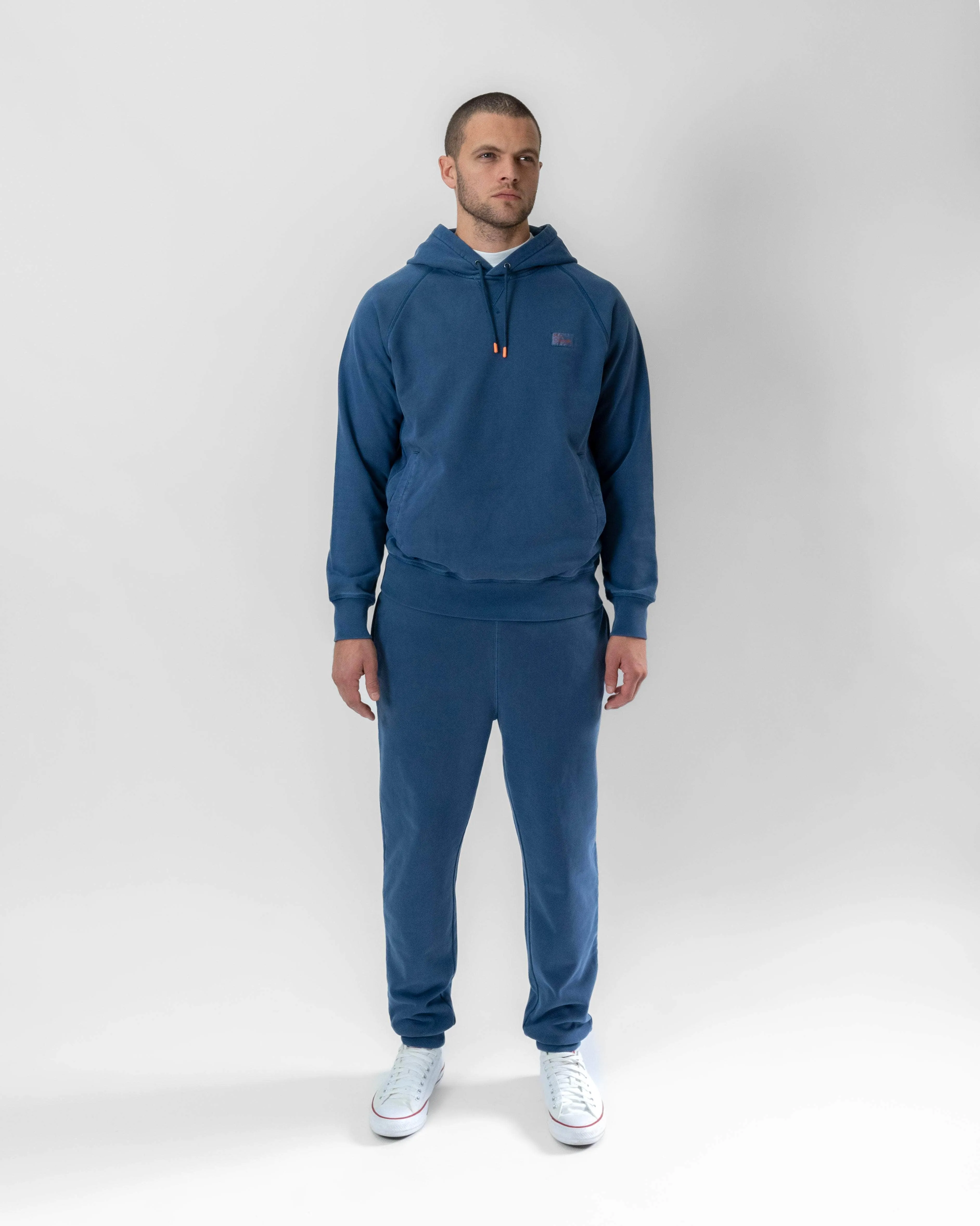 Relaxed Cotton Hoodie Indigo