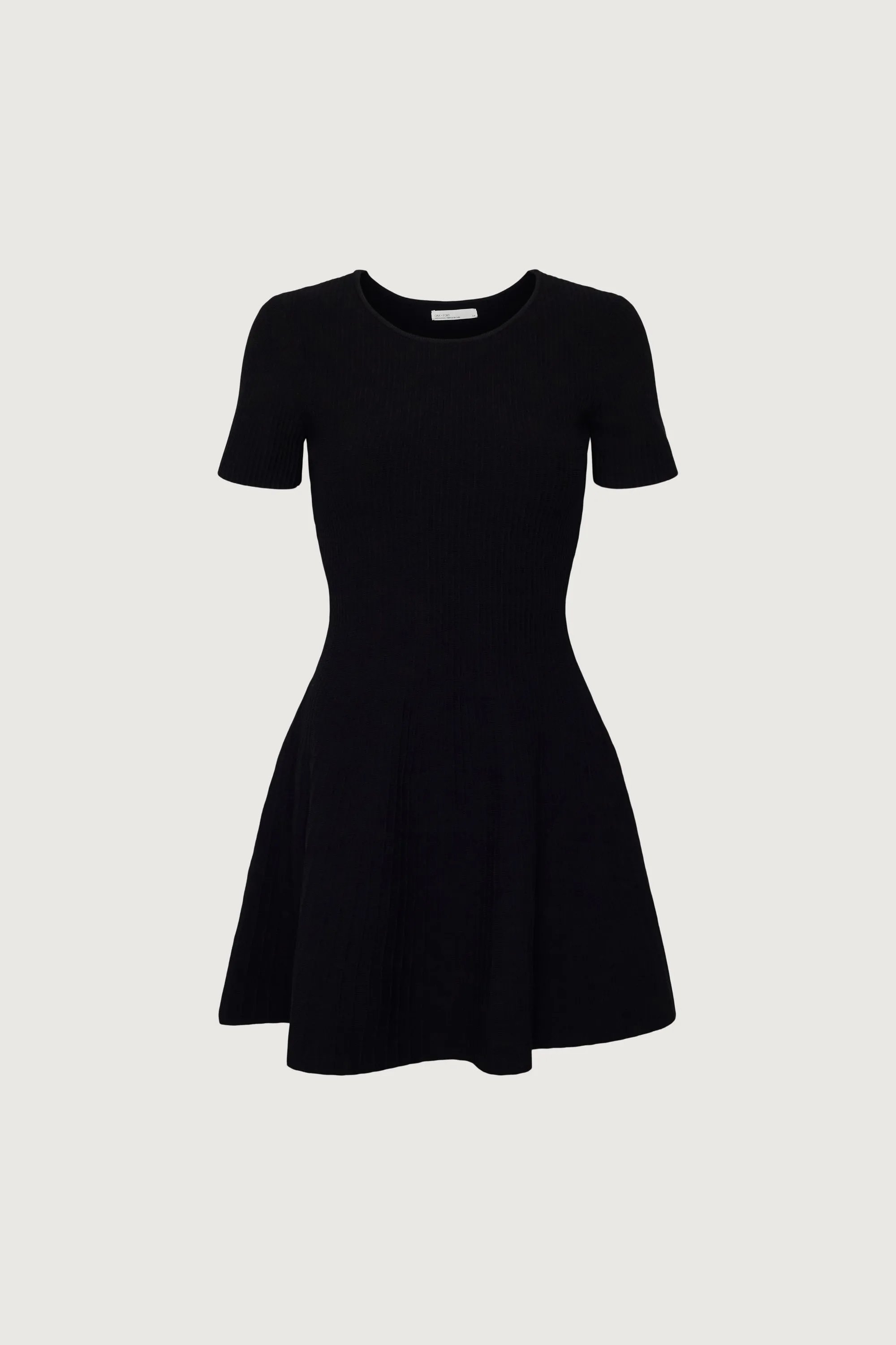 RIBBED SHORT SLEEVE MINI DRESS