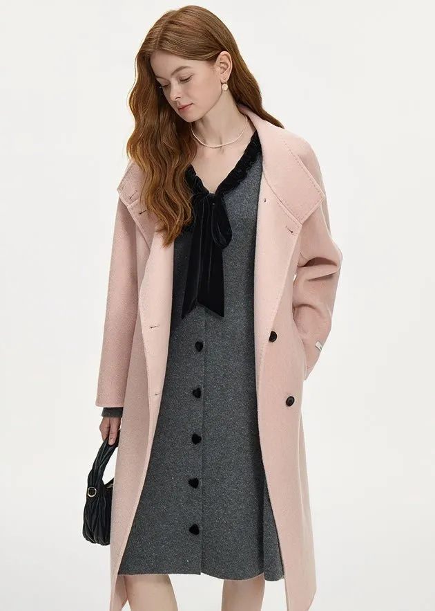 RIBBON TIE V-NECK KNIT DRESS