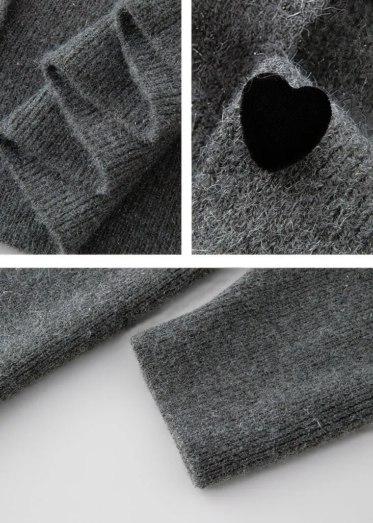 RIBBON TIE V-NECK KNIT DRESS